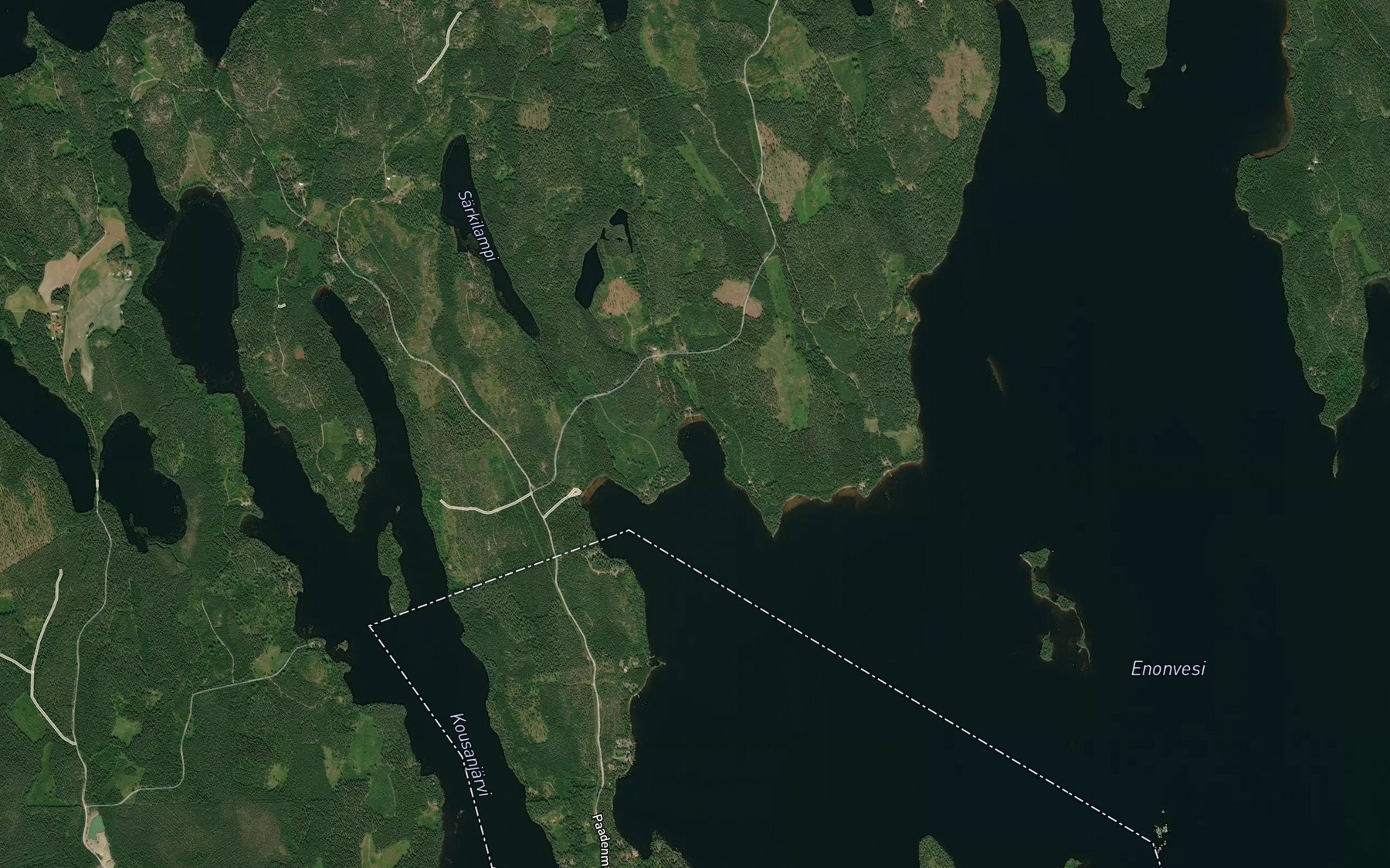 Satellite map of the Aholanlahti