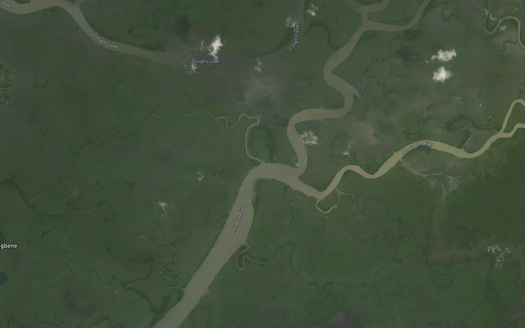 Satellite map of the Banefaetoro Creek