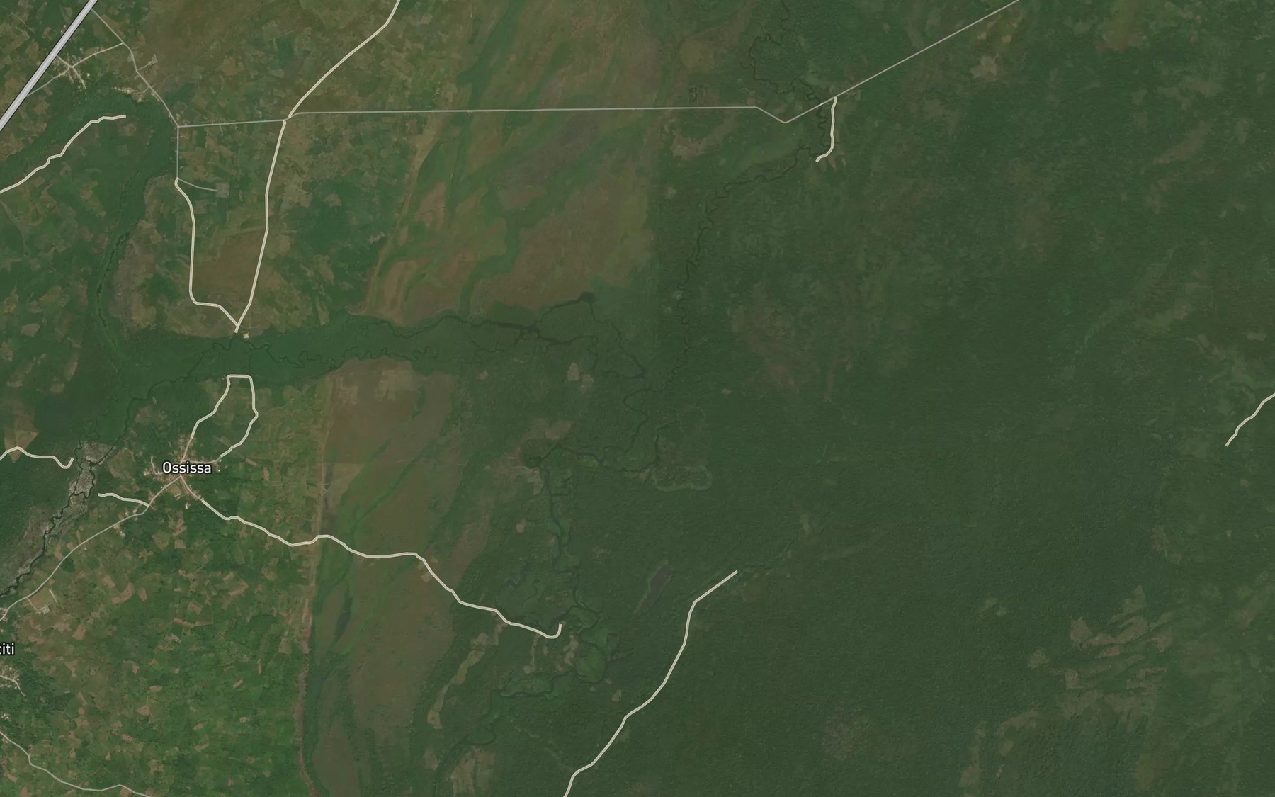 Satellite map of the Adofi River