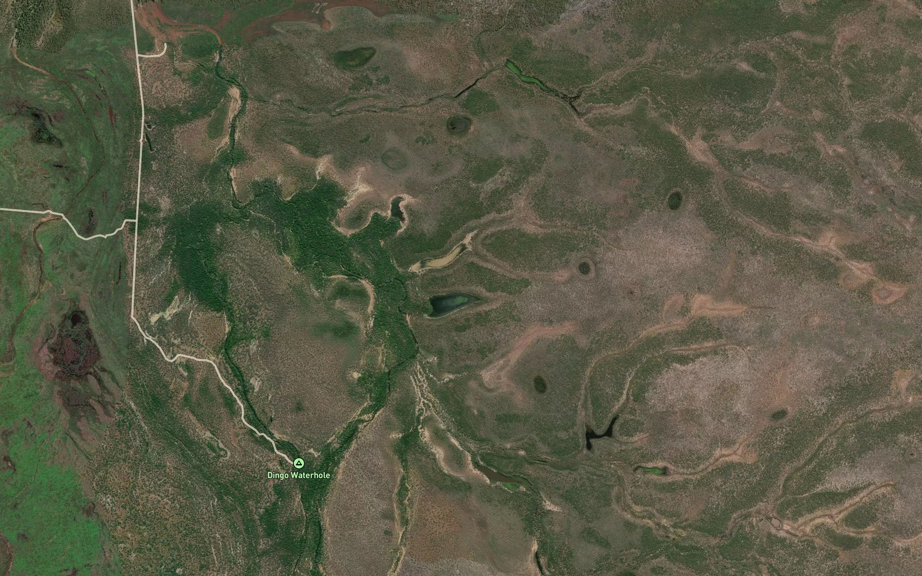 Satellite map of the Jack Lakes