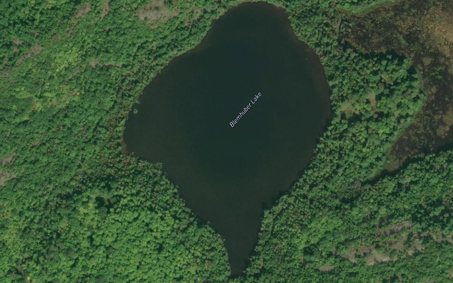 Satellite map of the Blemhuber Lake