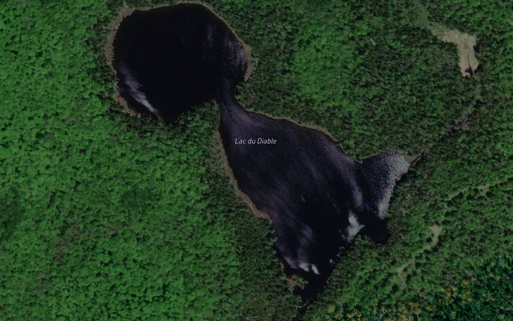 Satellite map of the Lac du Diable