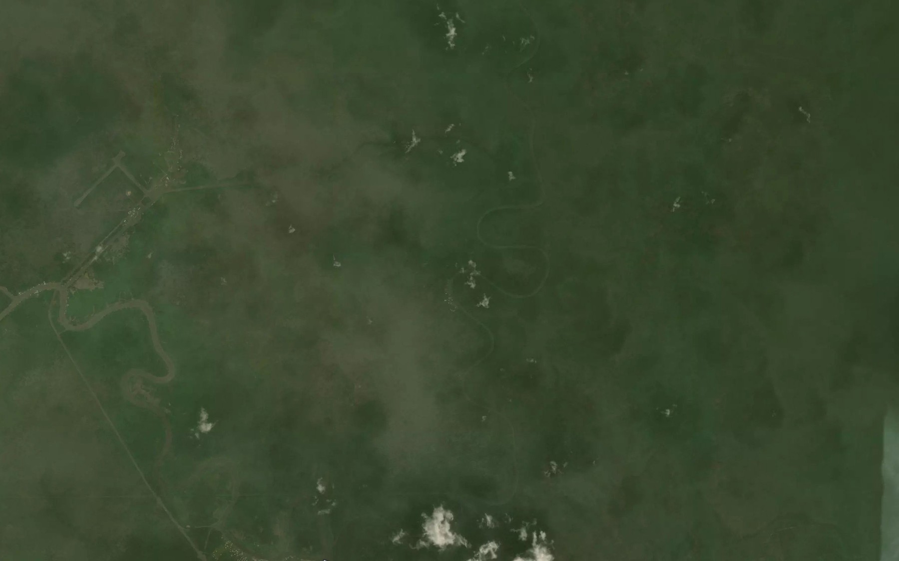 Satellite map of the Obrada Creek