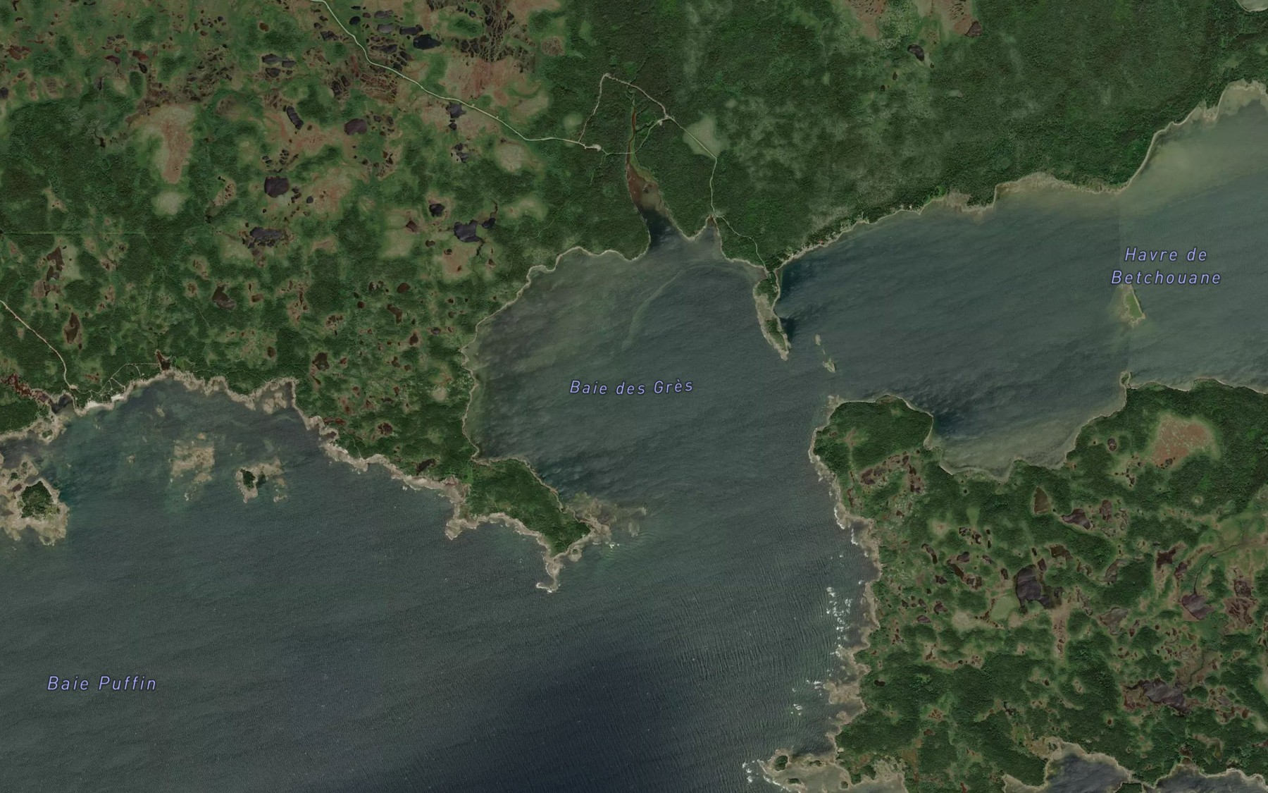 Satellite map of the Baie des Gres