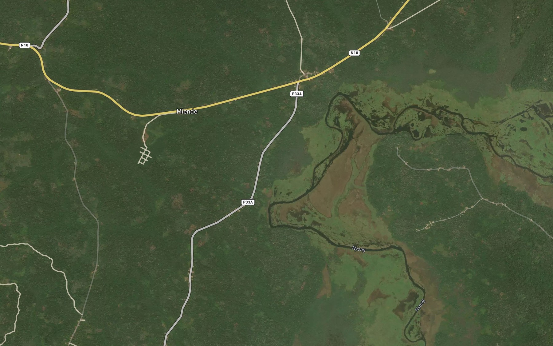 Satellite map of the Nkende
