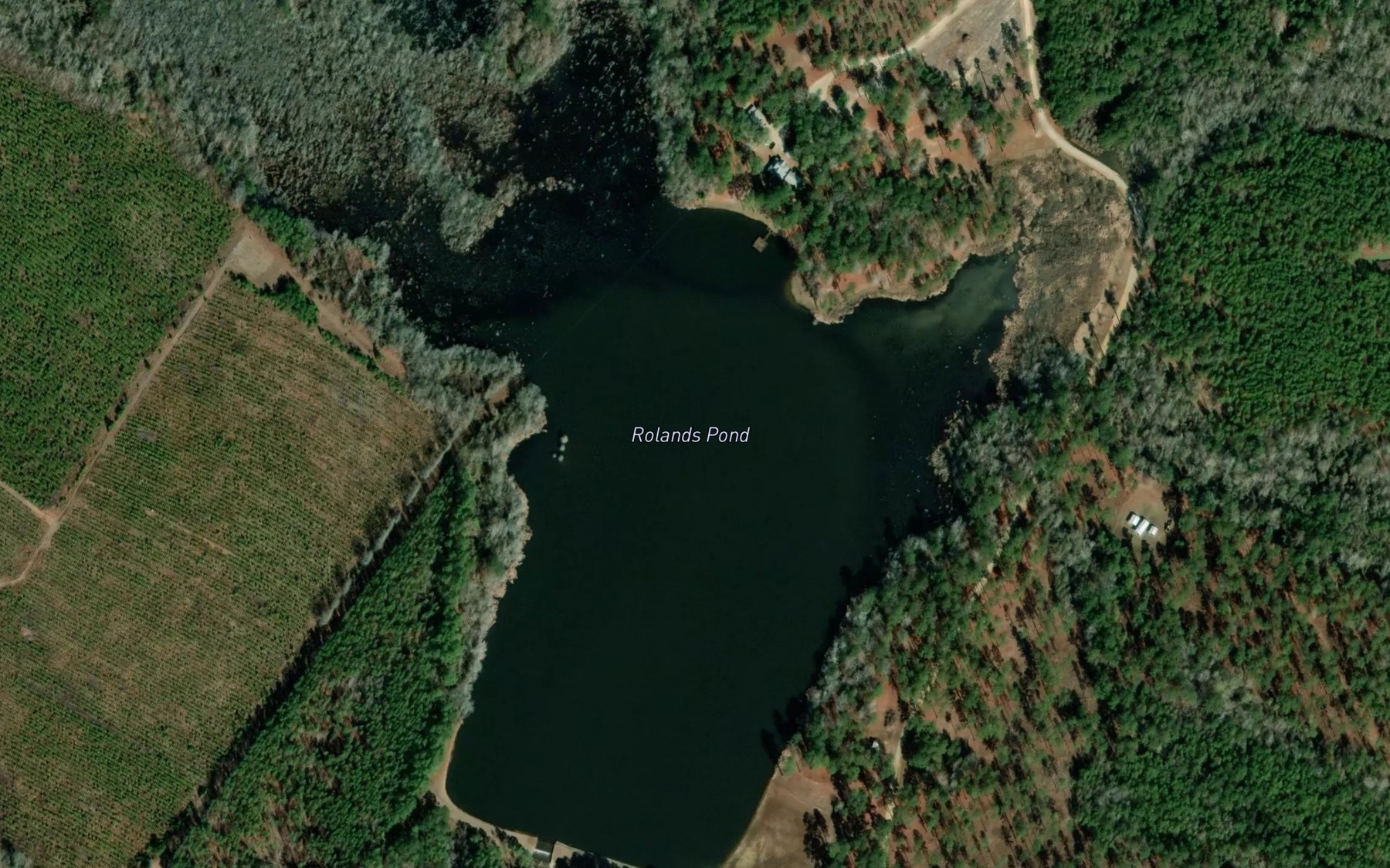Satellite map of the Rolands Pond