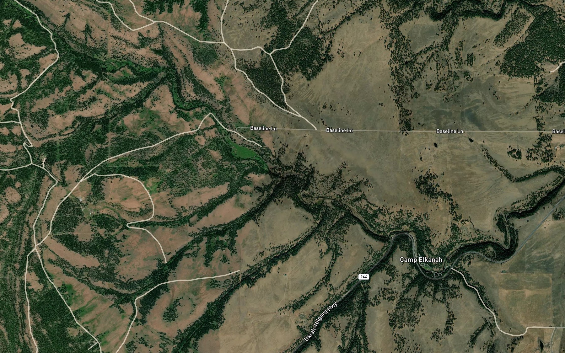 Satellite map of the Campbell Creek