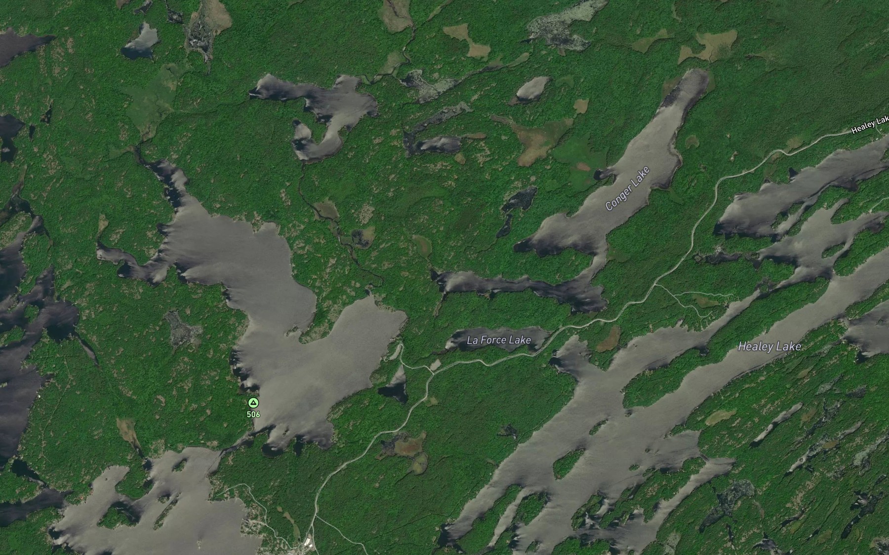 Satellite map of the Blackstone River