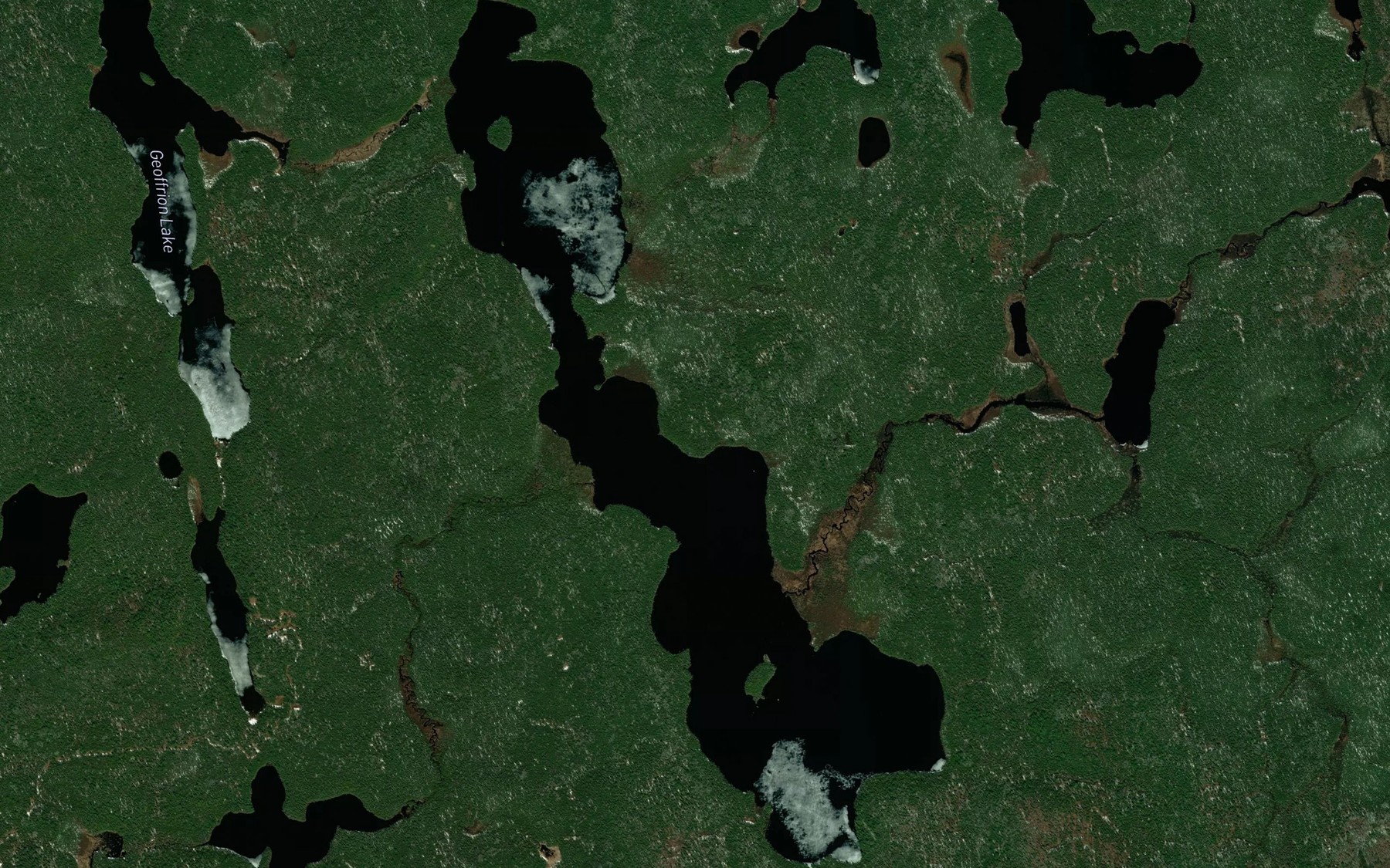 Satellite map of the Groves Lake
