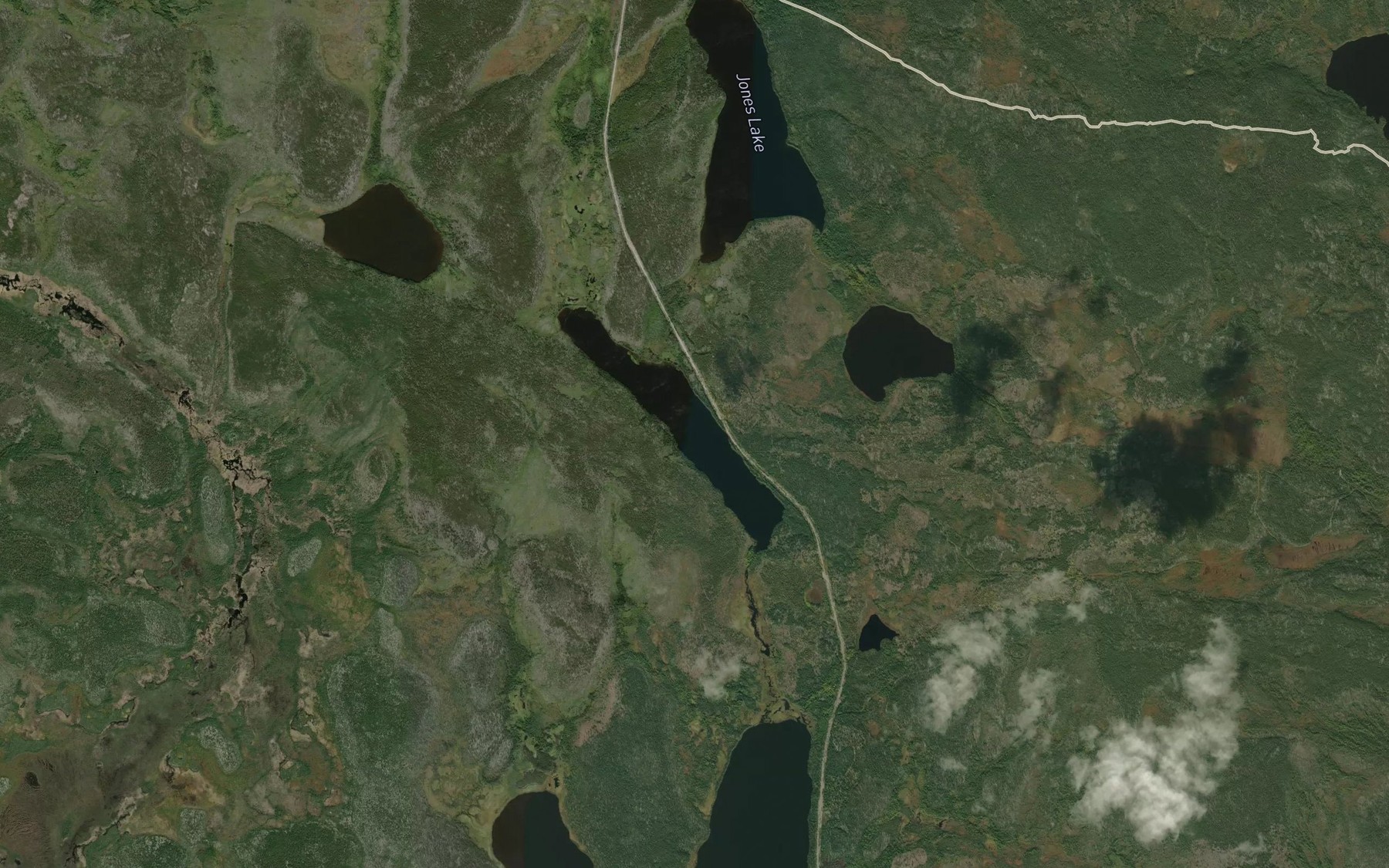 Satellite map of the Boiley Lake