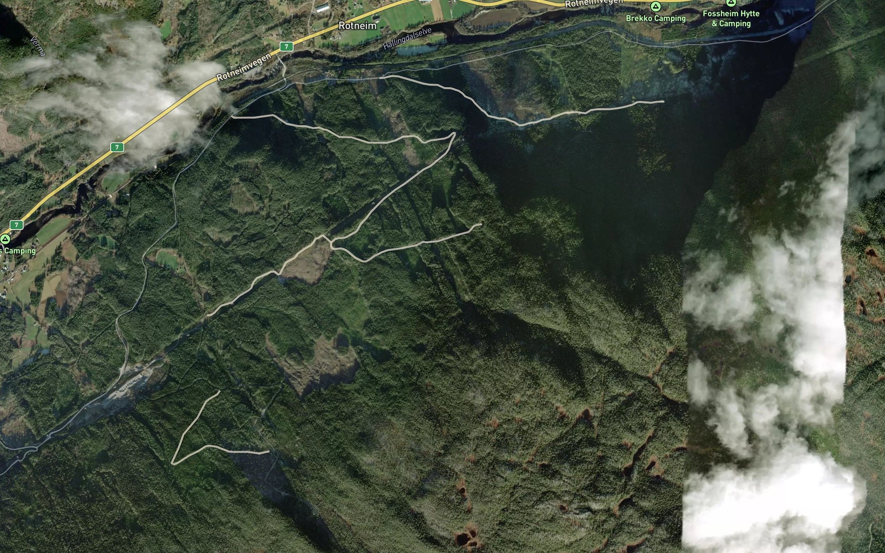 Satellite map of the Svartedalsbekken