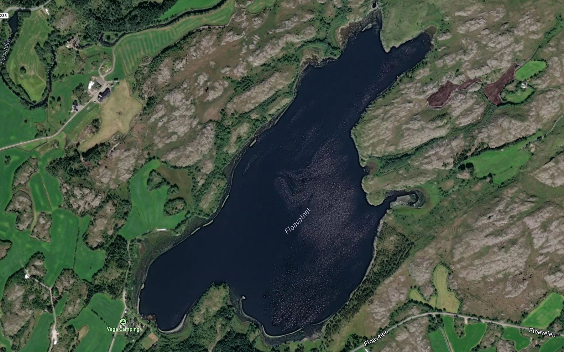 Satellite map of the Floavatnet
