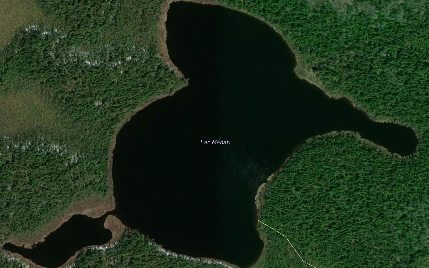 Satellite map of the Lac Mehari