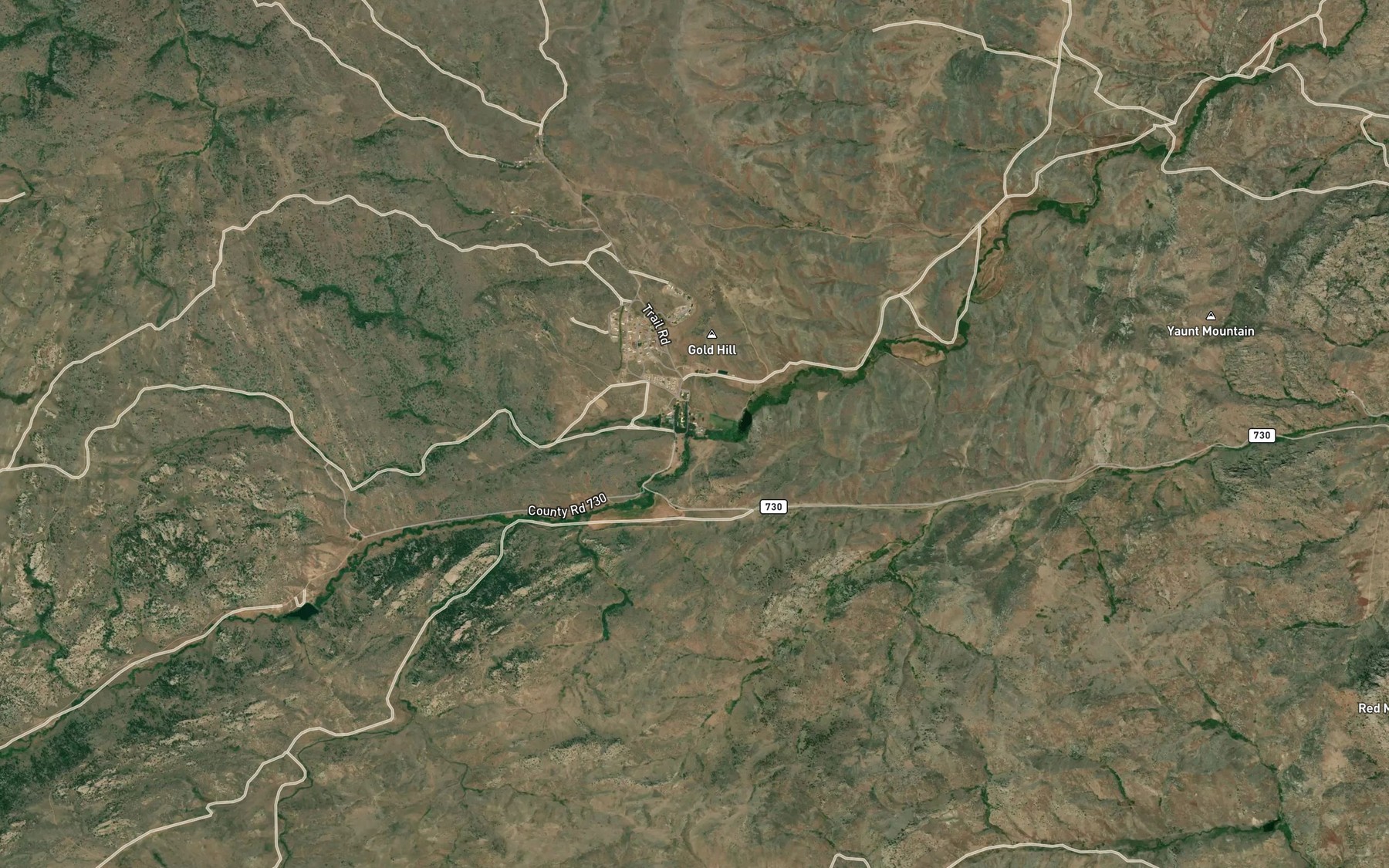 Satellite map of the Joe Creek