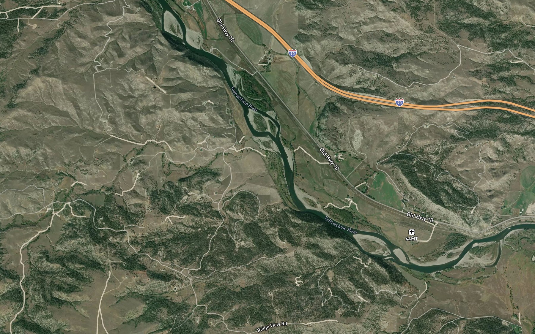 Satellite map of the Countryman Creek