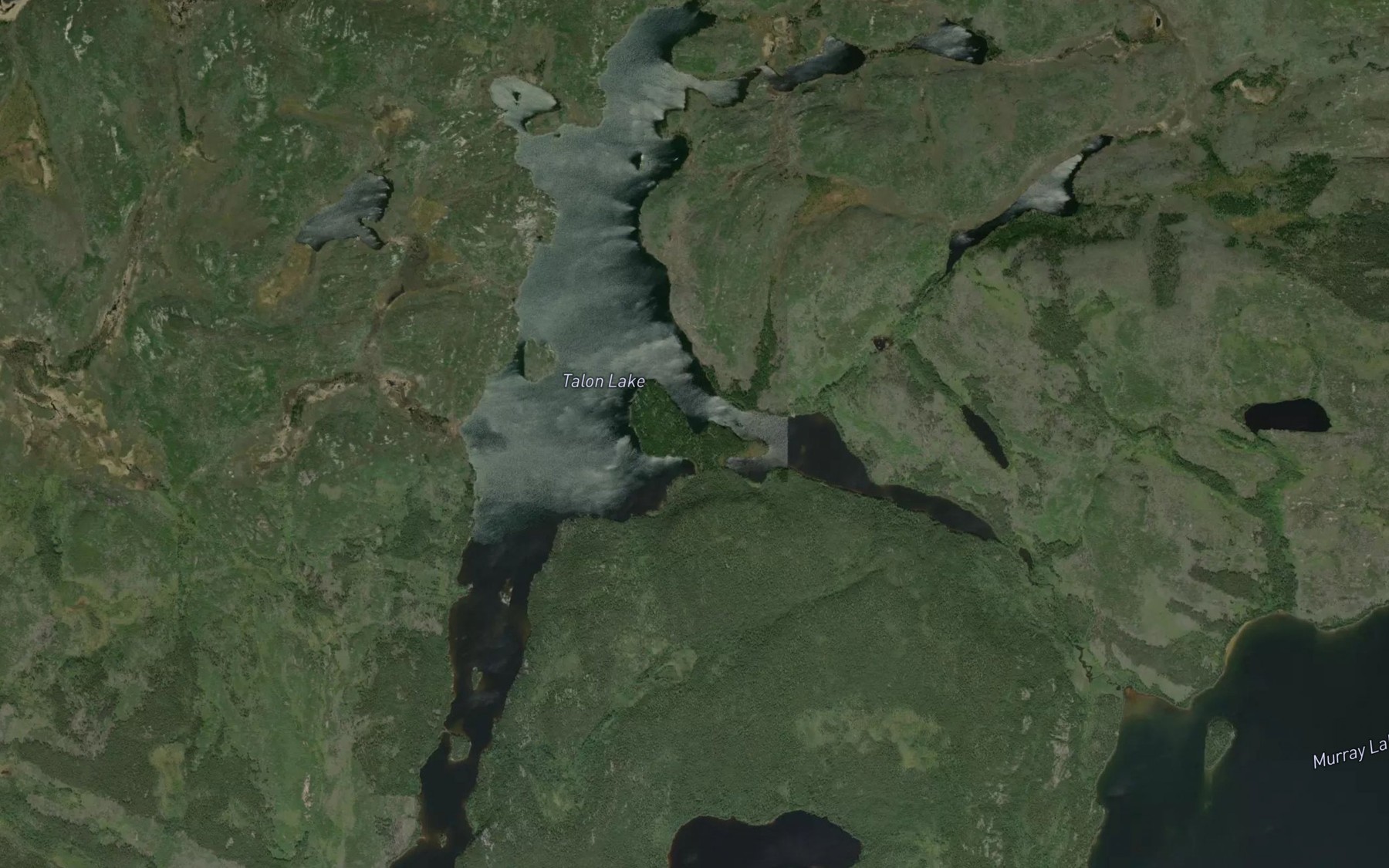 Satellite map of the Talon Lake