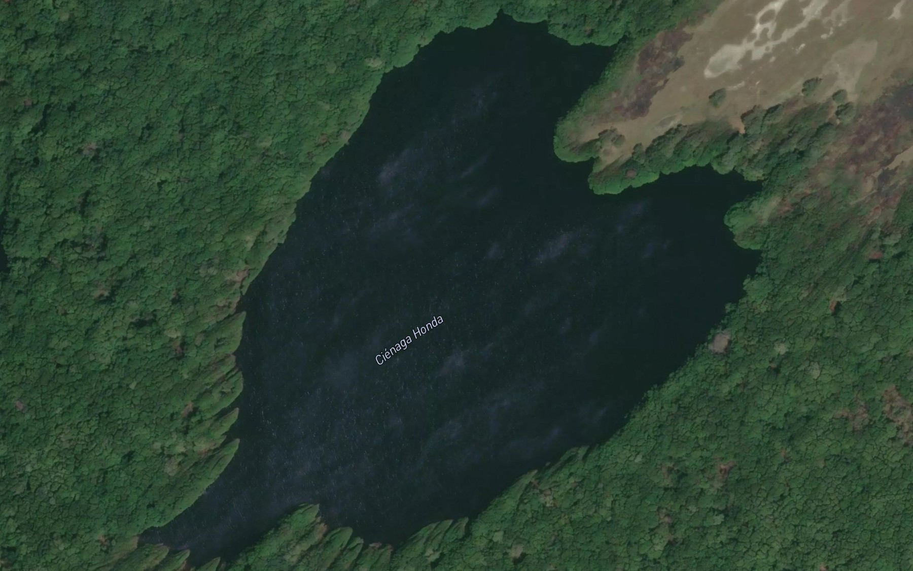 Satellite map of the Cienaga Honda