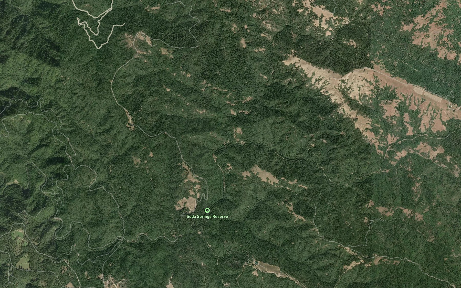 Satellite map of the North Fork Buckeye Creek