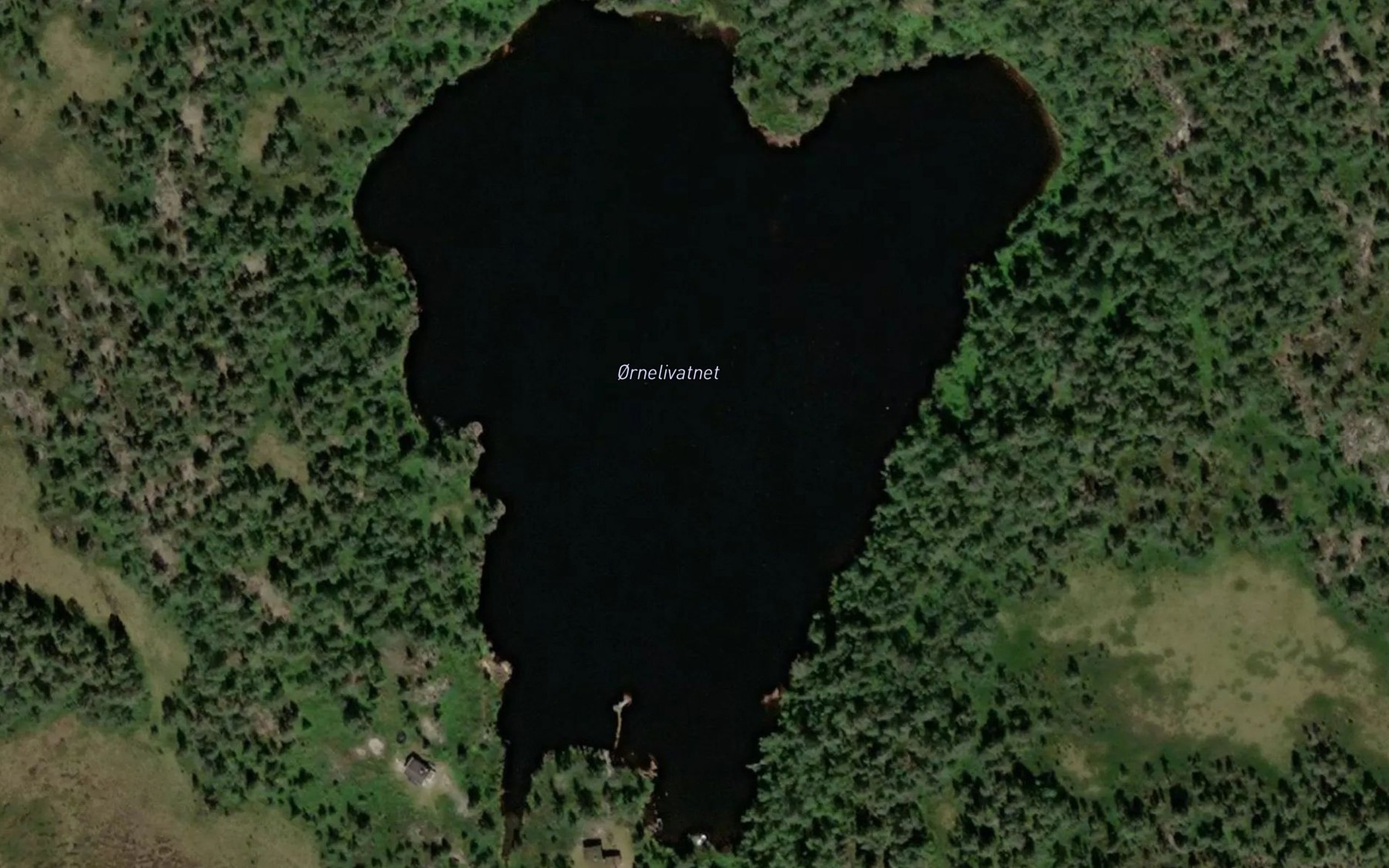 Satellite map of the Ornelivatnet