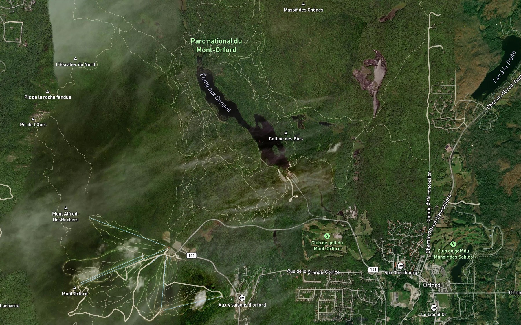 Satellite map of the Ruisseau des Billots