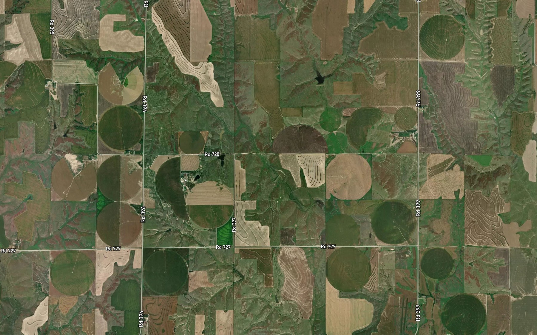 Satellite map of the Dry Creek Reservoir 1-A