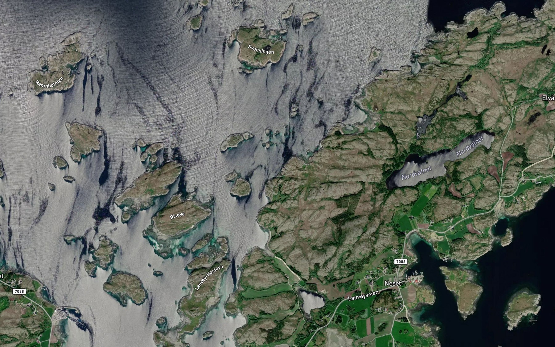 Satellite map of the Storkvalvika