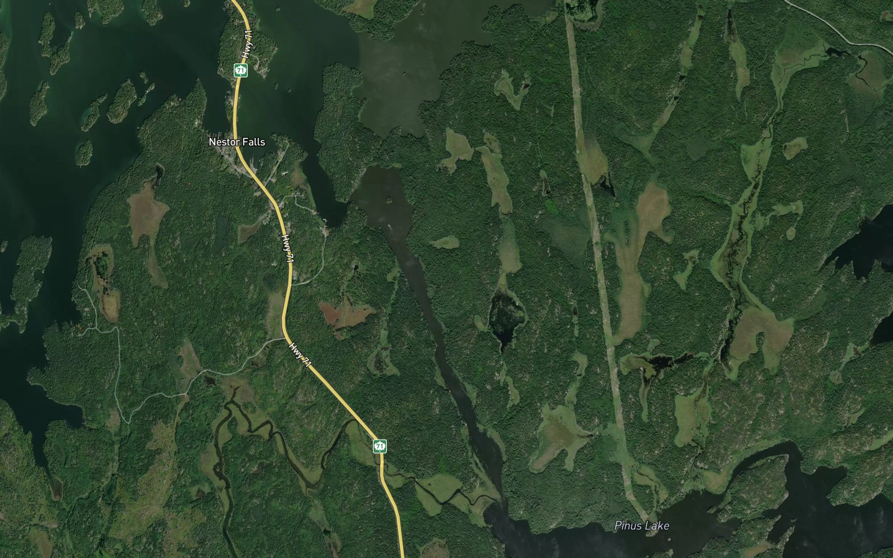 Satellite map of the Oar Bay