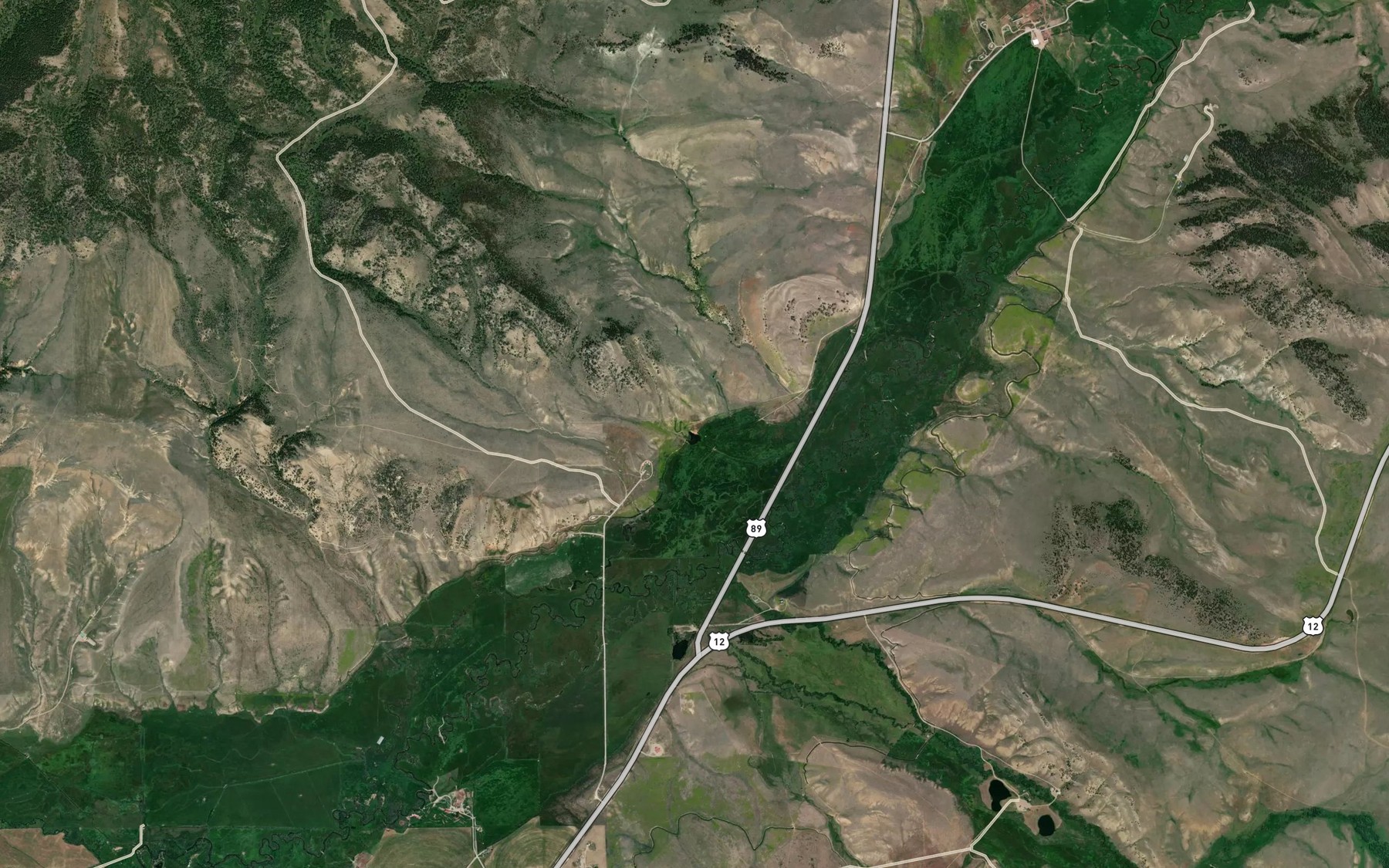 Satellite map of the Trinity Spring