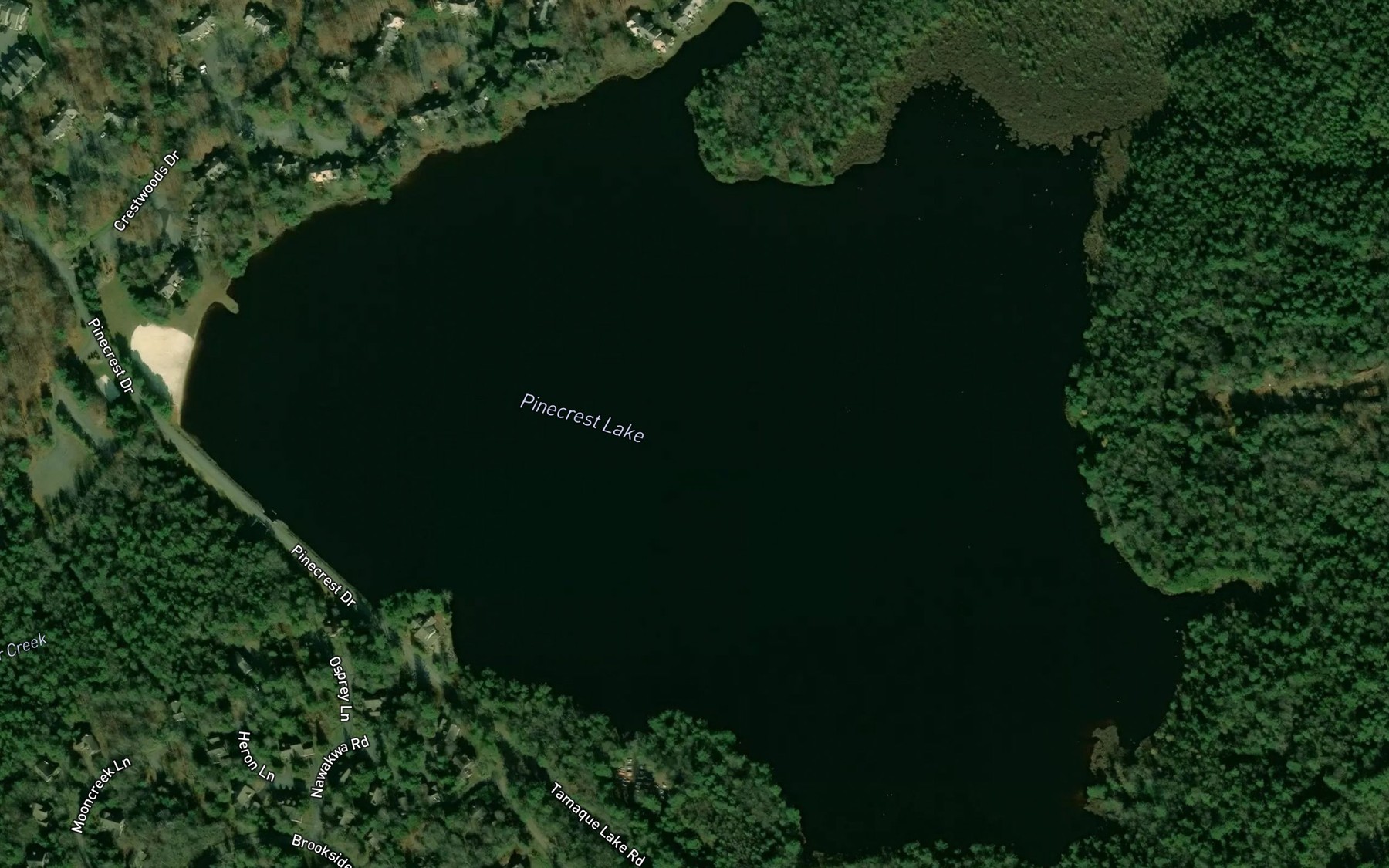 Satellite map of the Tamaque Lake