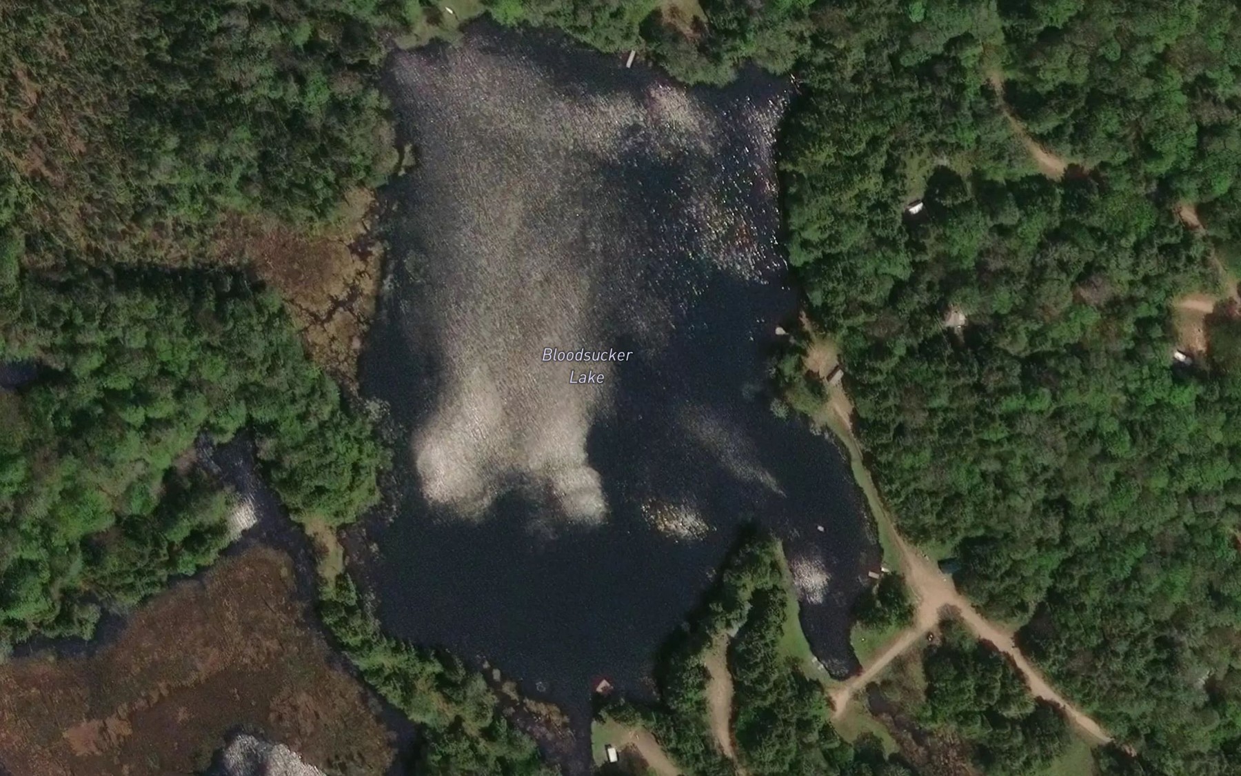 Satellite map of the Bloodsucker Lake