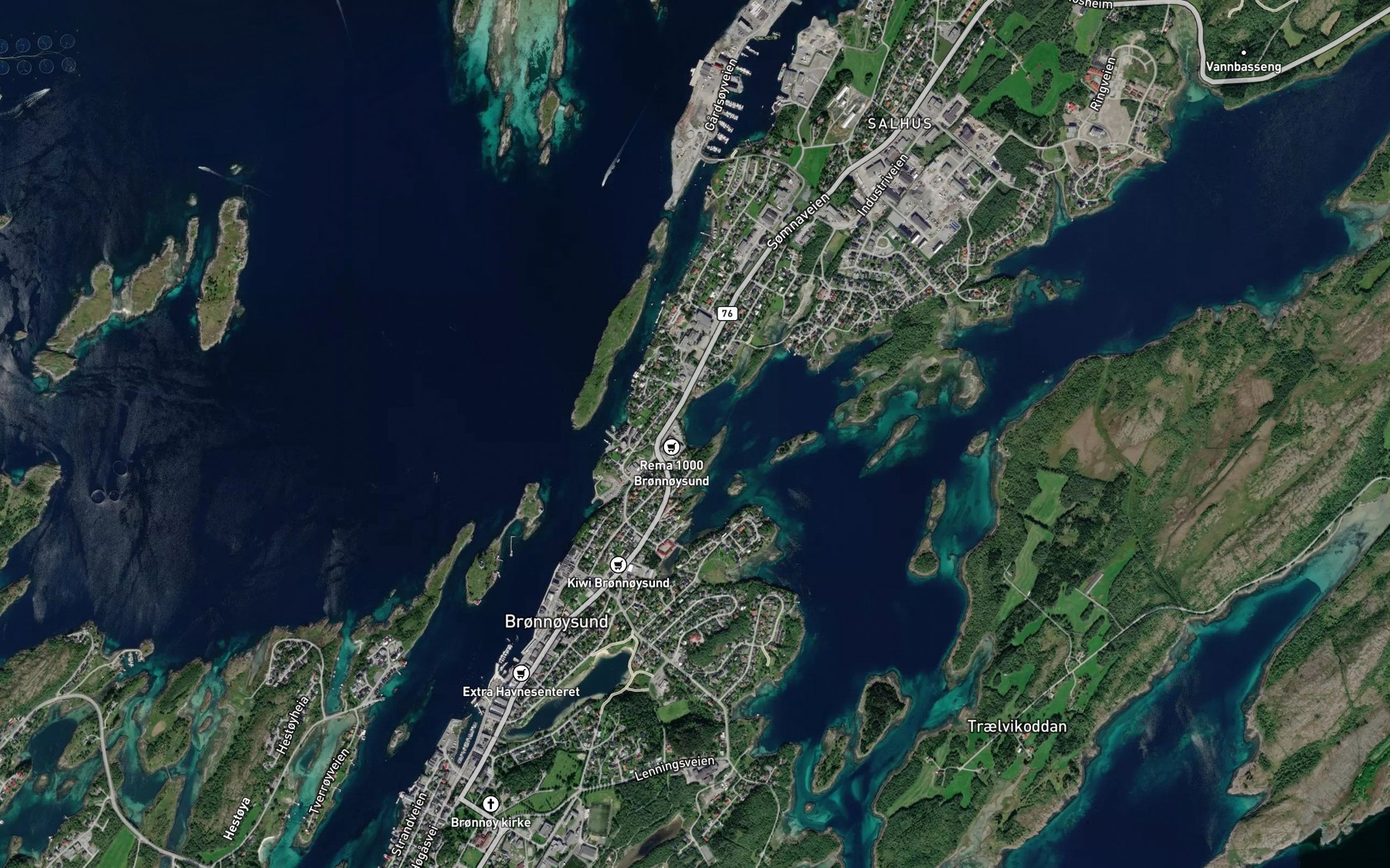Satellite map of the Valen