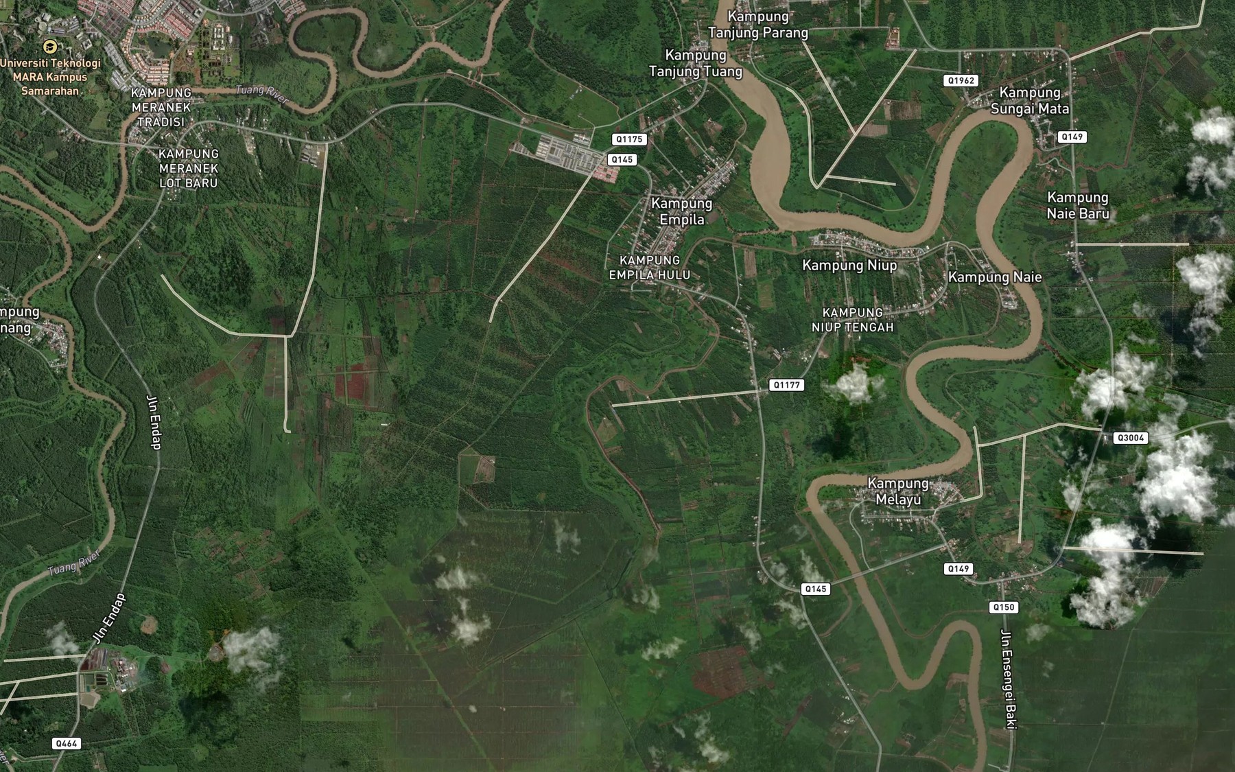 Satellite map of the Sungai Ambar