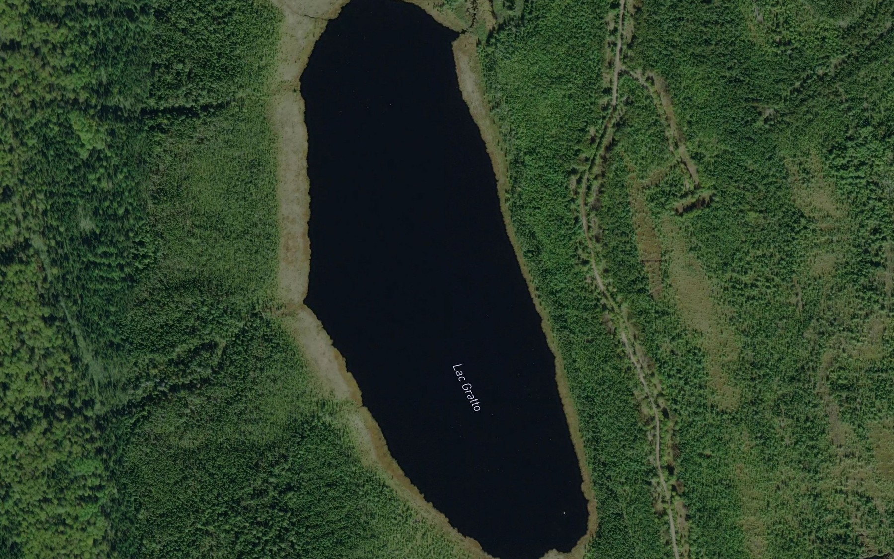 Satellite map of the Lac Gratto