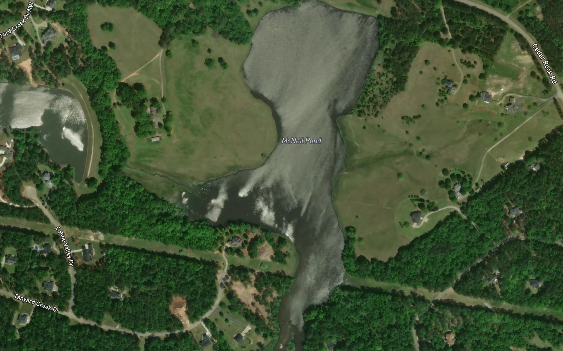 Satellite map of the McNeil Pond