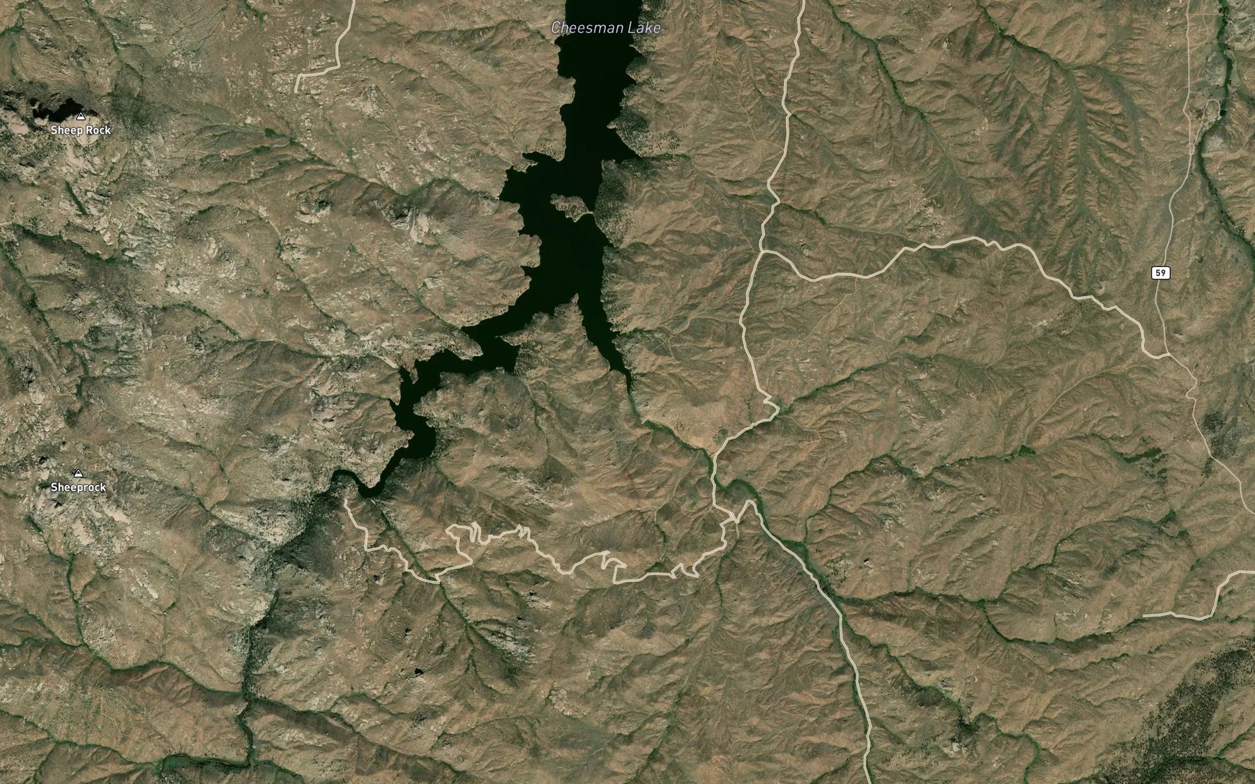 Satellite map of the Turkey Creek