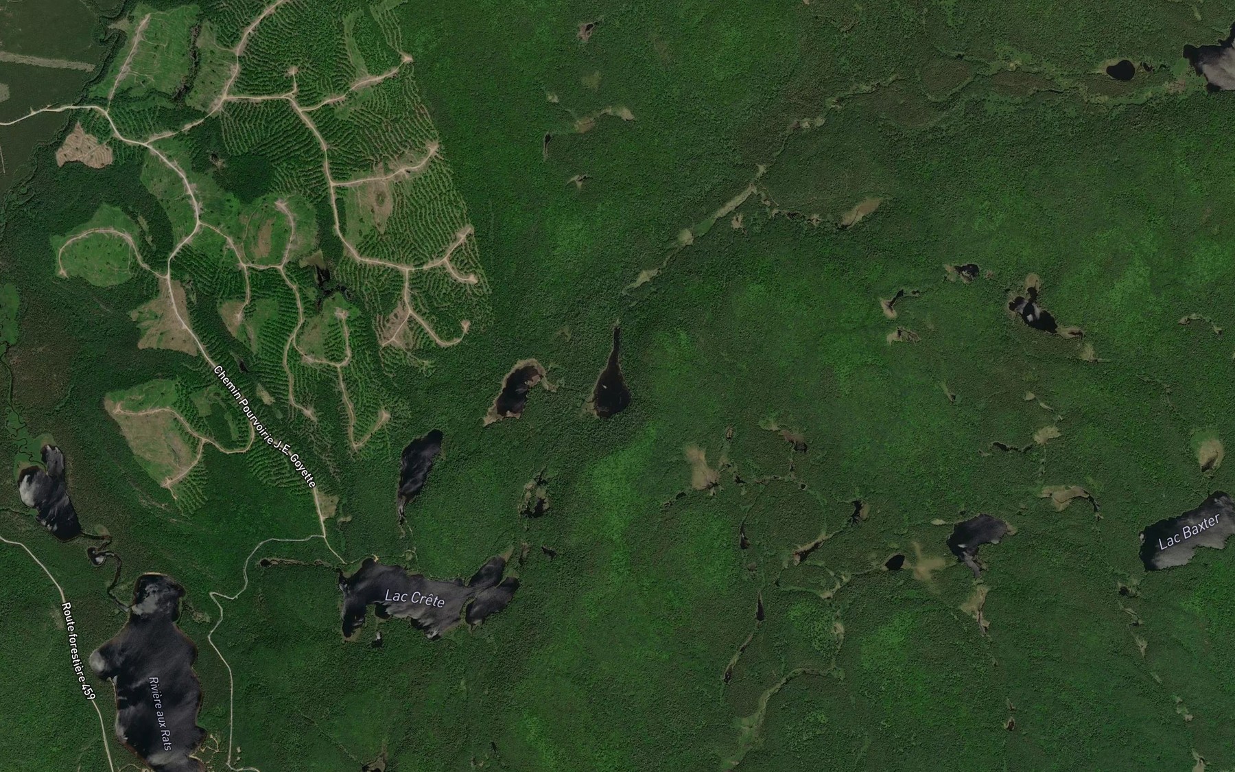 Satellite map of the Lac Louis