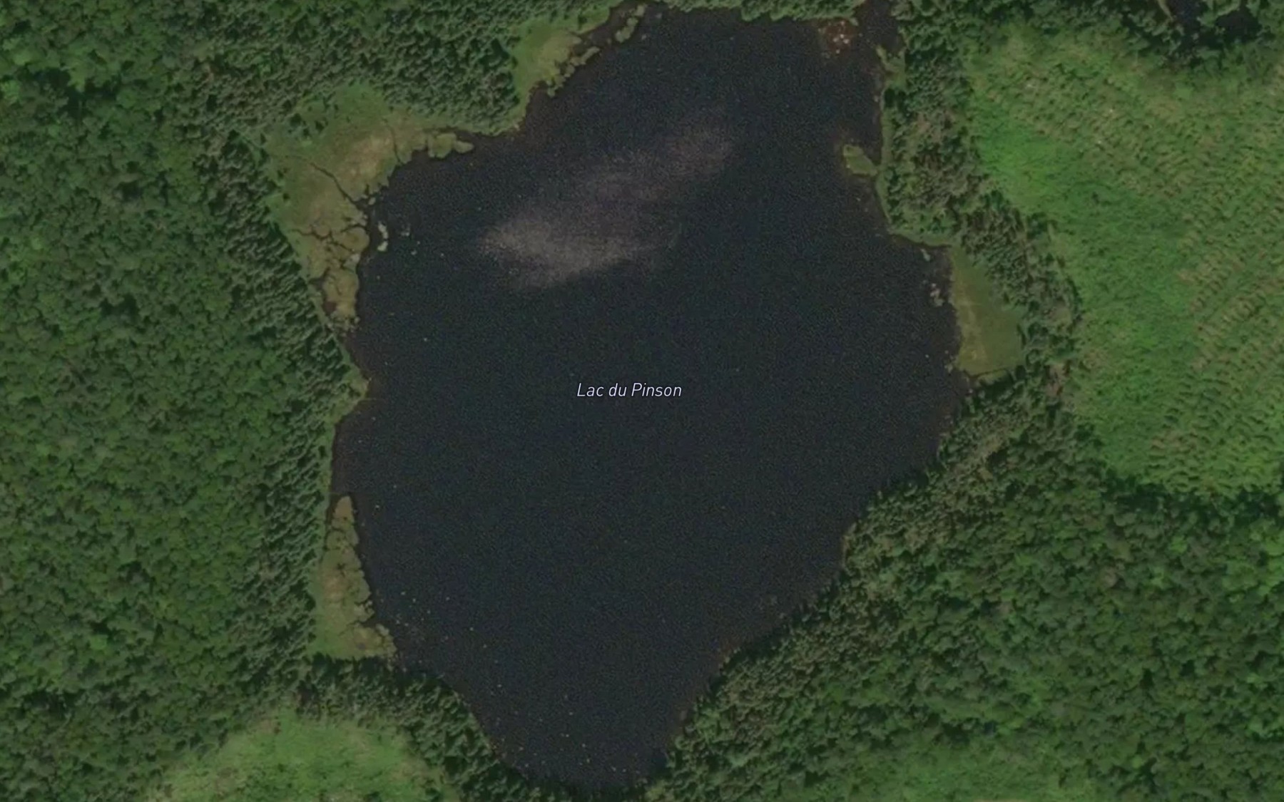 Satellite map of the Lac du Pinson