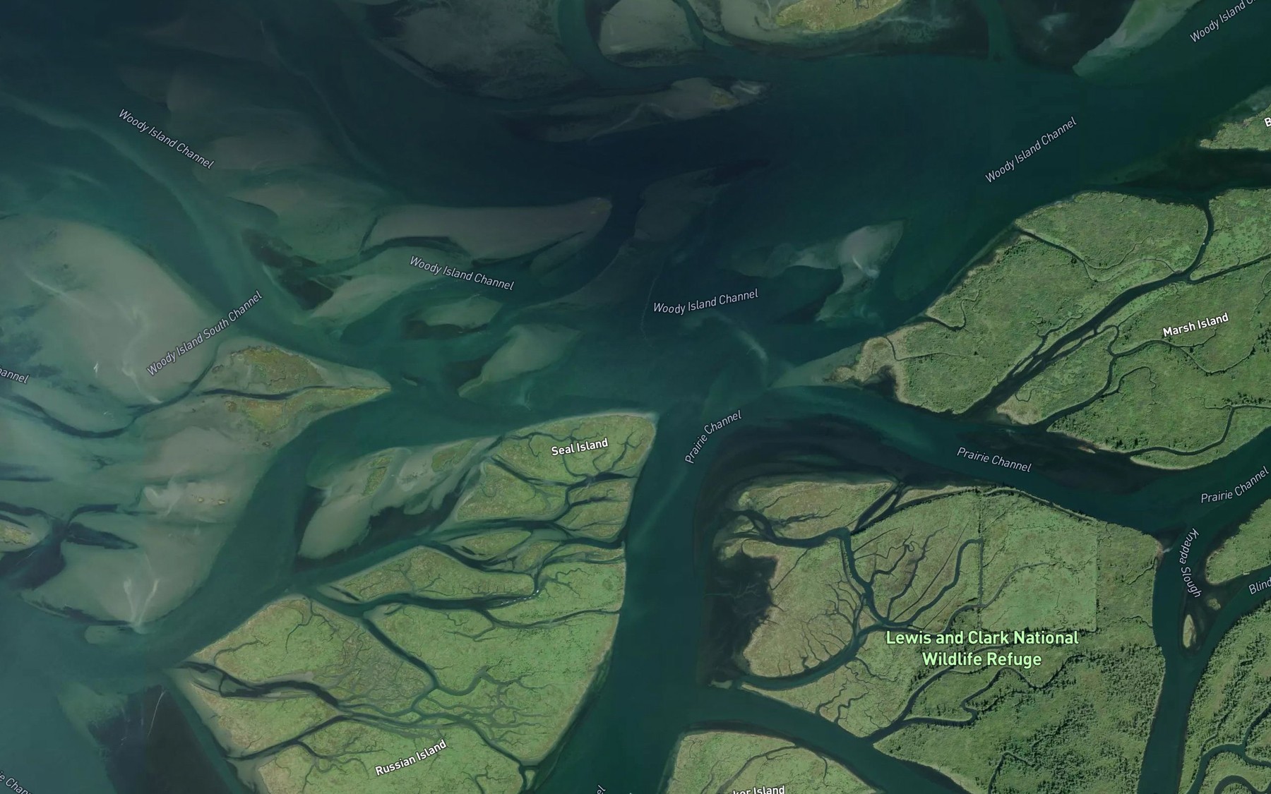 Satellite map of the Spear Creek