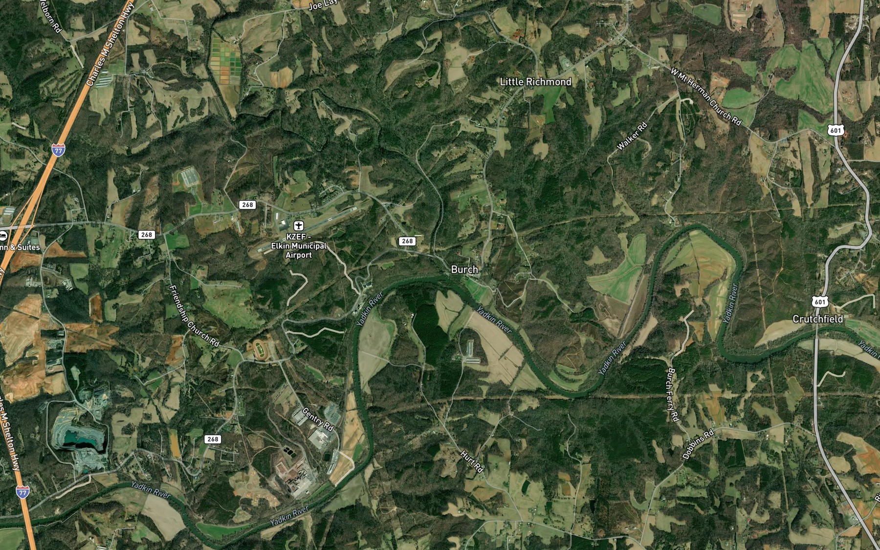 Satellite map of the Mitchell River