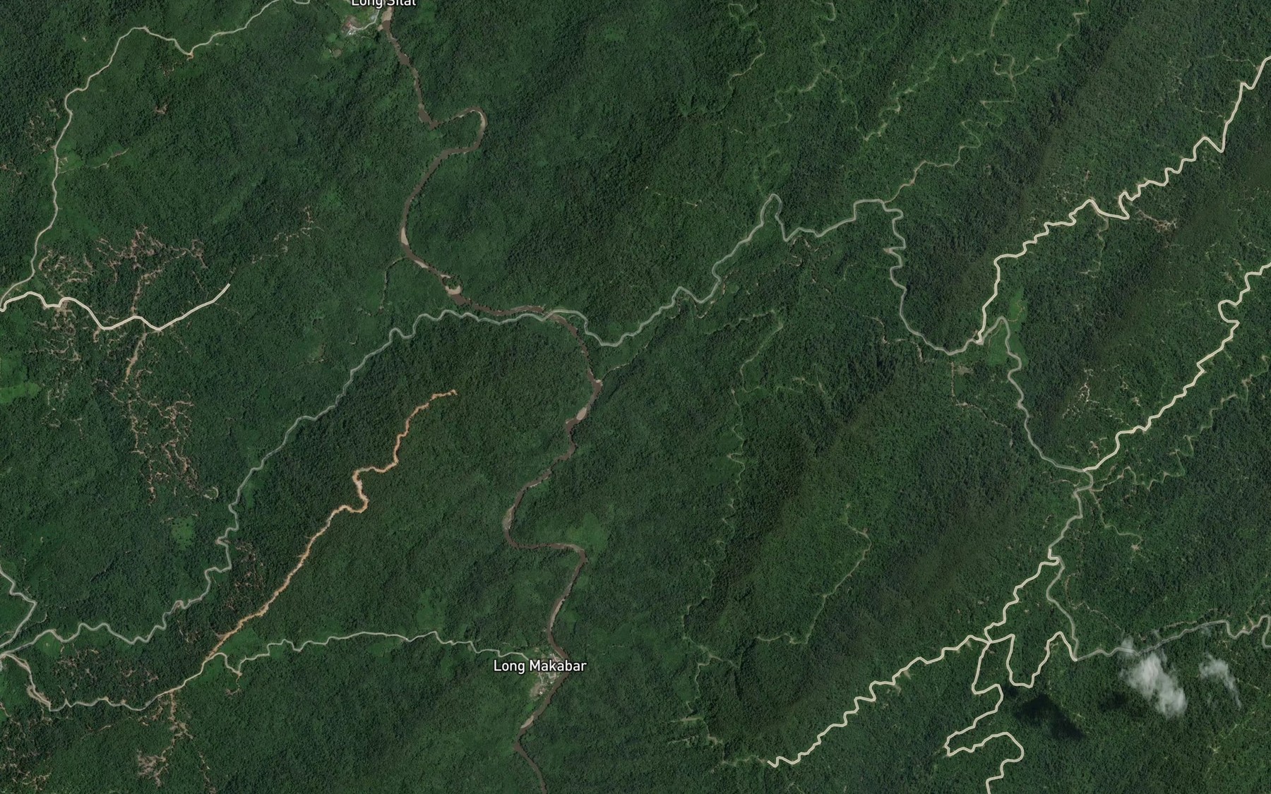 Satellite map of the Sungai Sebau