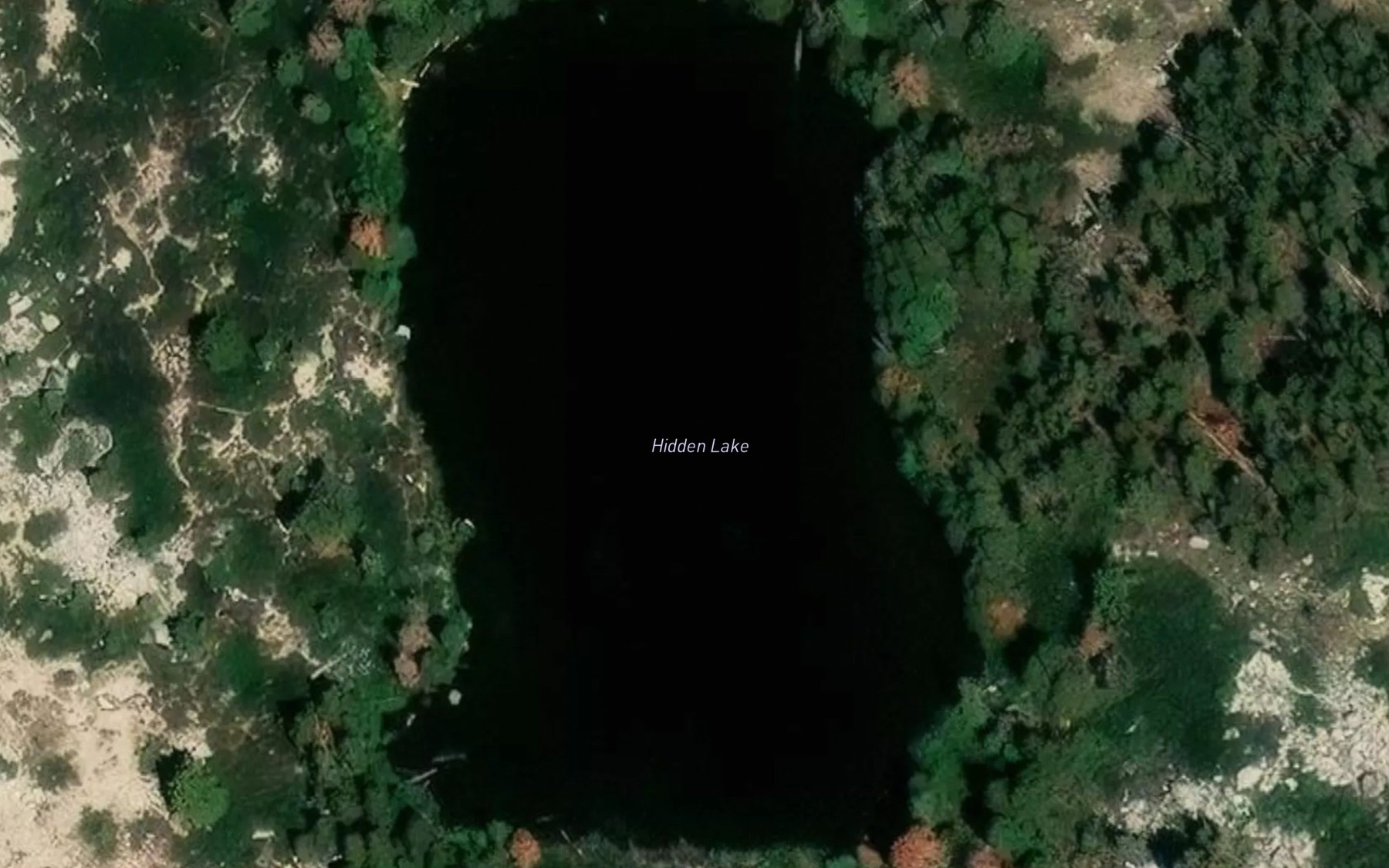 Satellite map of the Hidden Lake