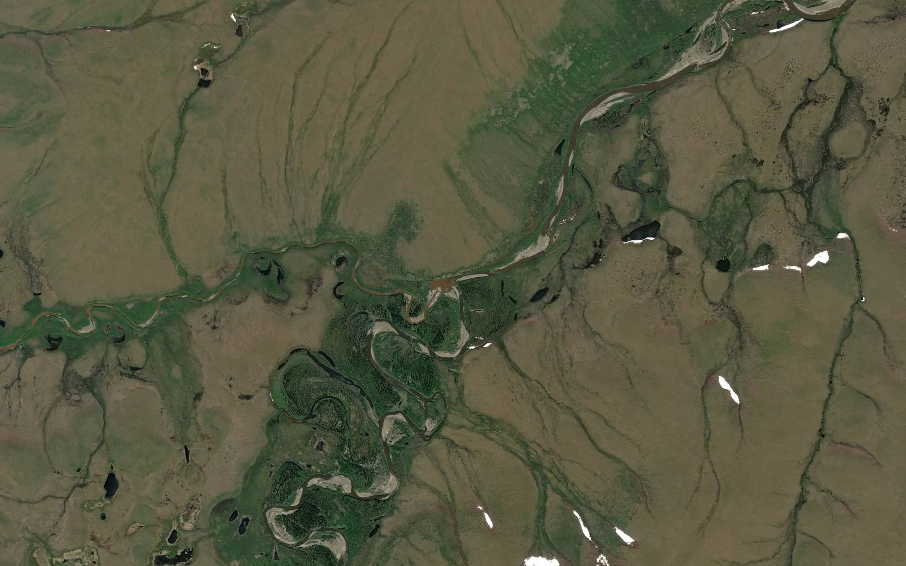 Satellite map of the Bear Creek
