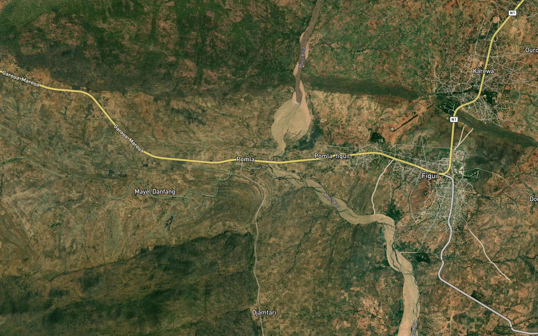 Satellite map of the Mayo Sorawyel