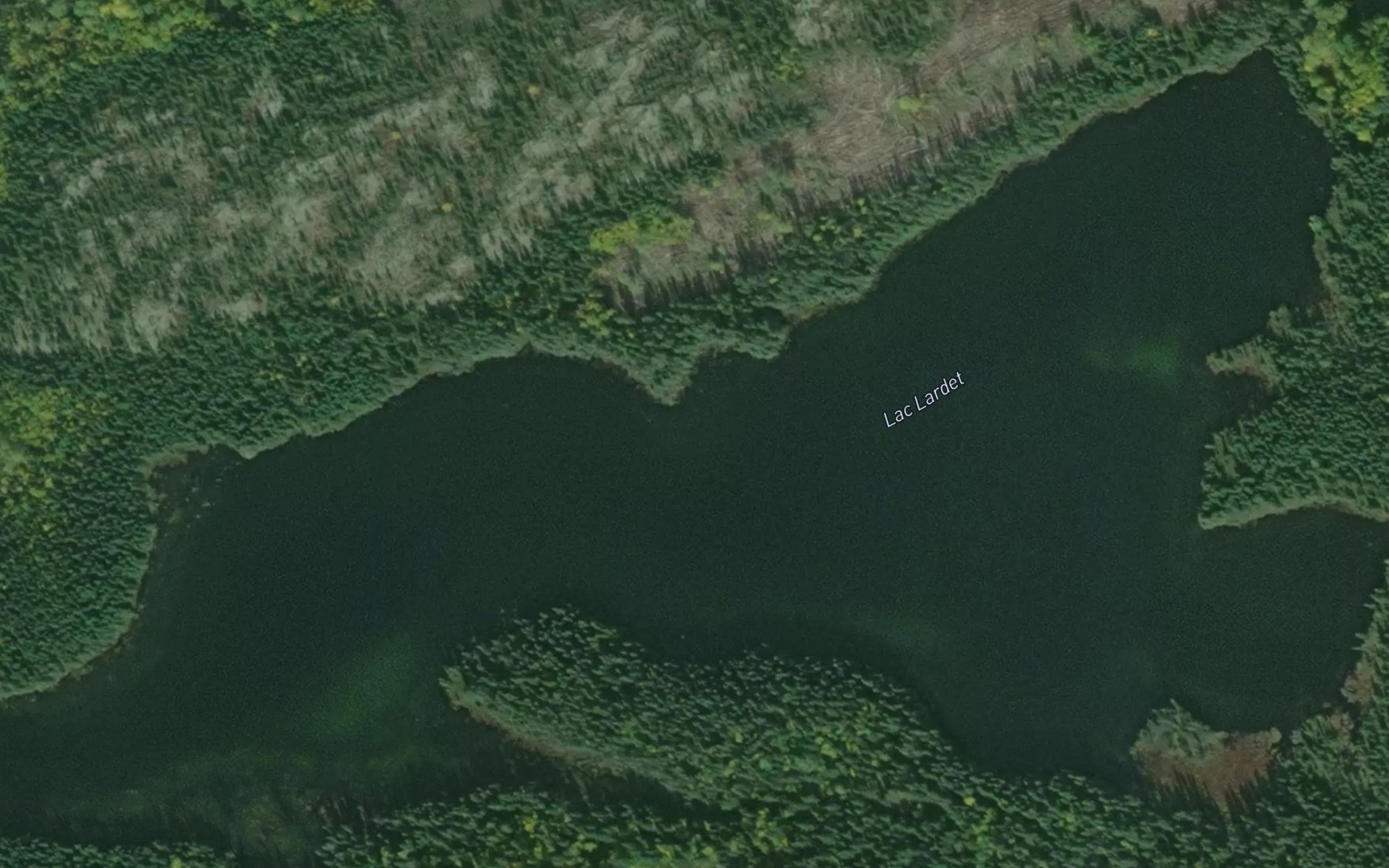 Satellite map of the Lac Lardet