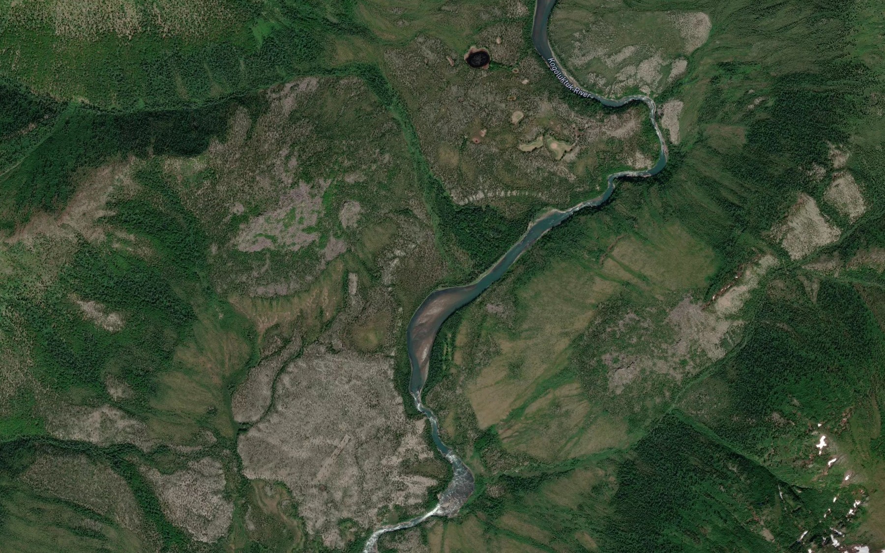 Satellite map of the Radio Creek