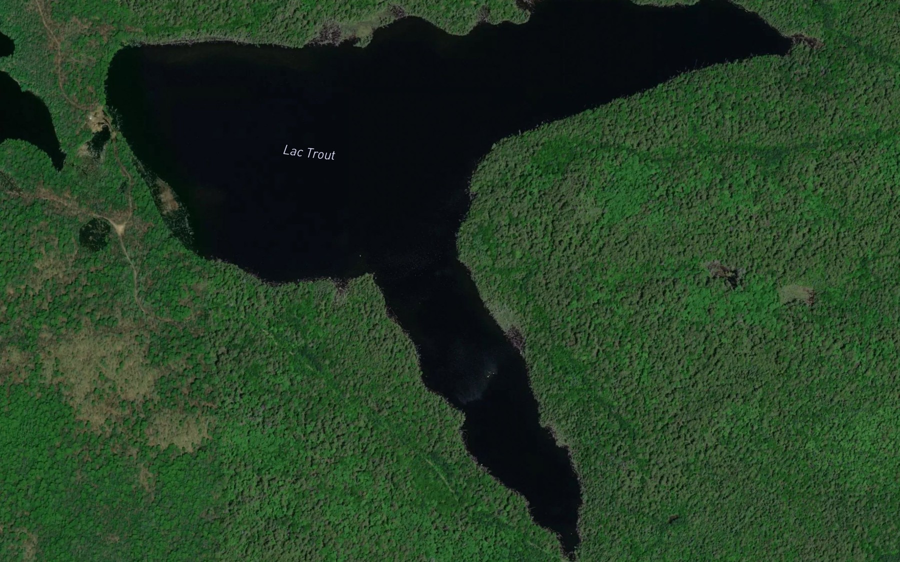 Satellite map of the Lac Trout