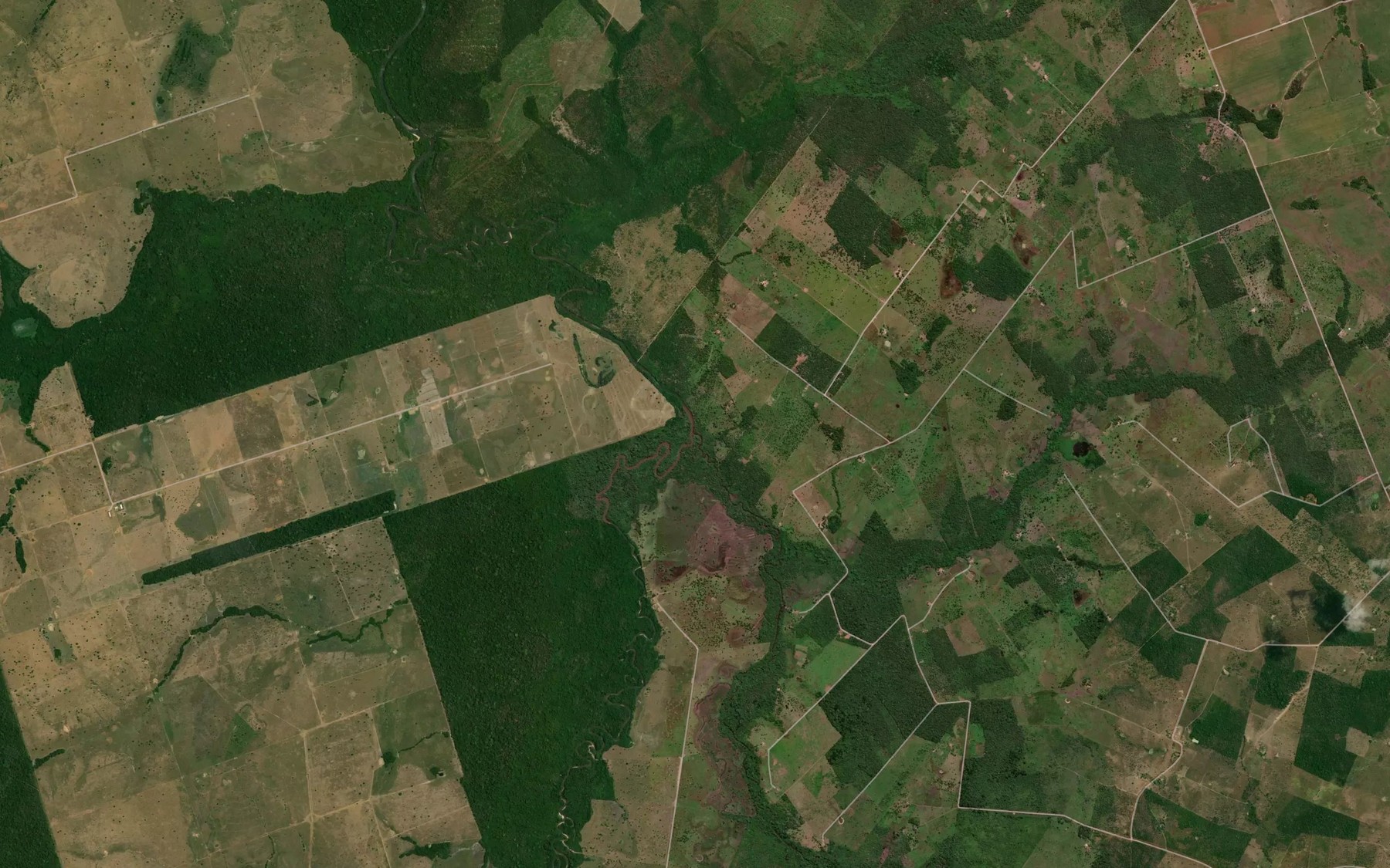 Satellite map of the Ribeirao Brejao