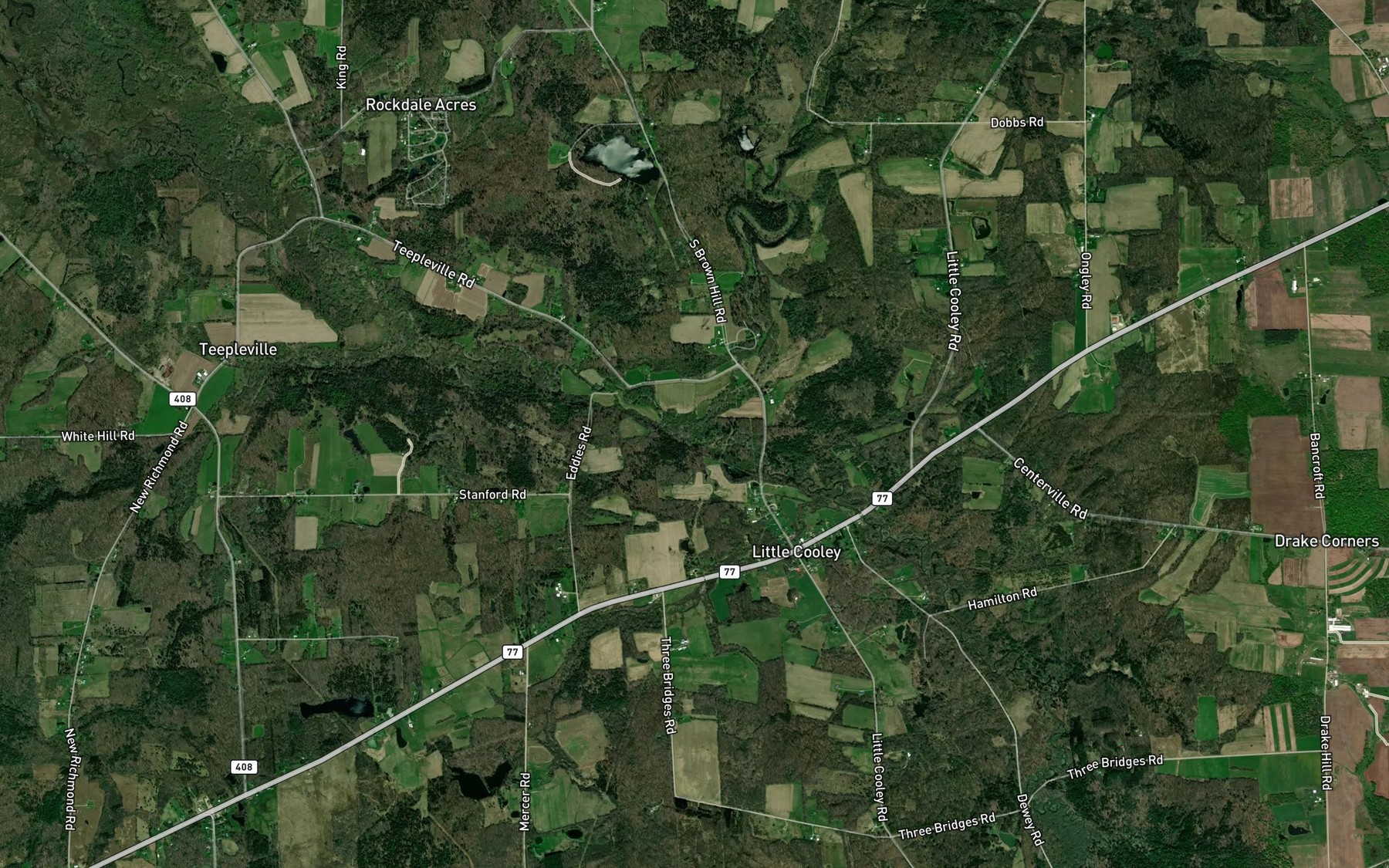 Satellite map of the Federal Run