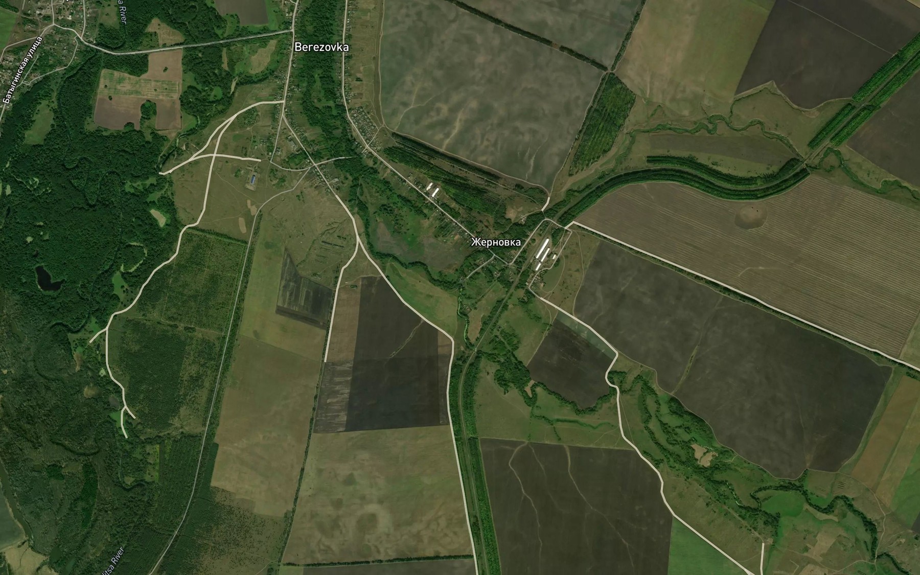 Satellite map of the Berezovka