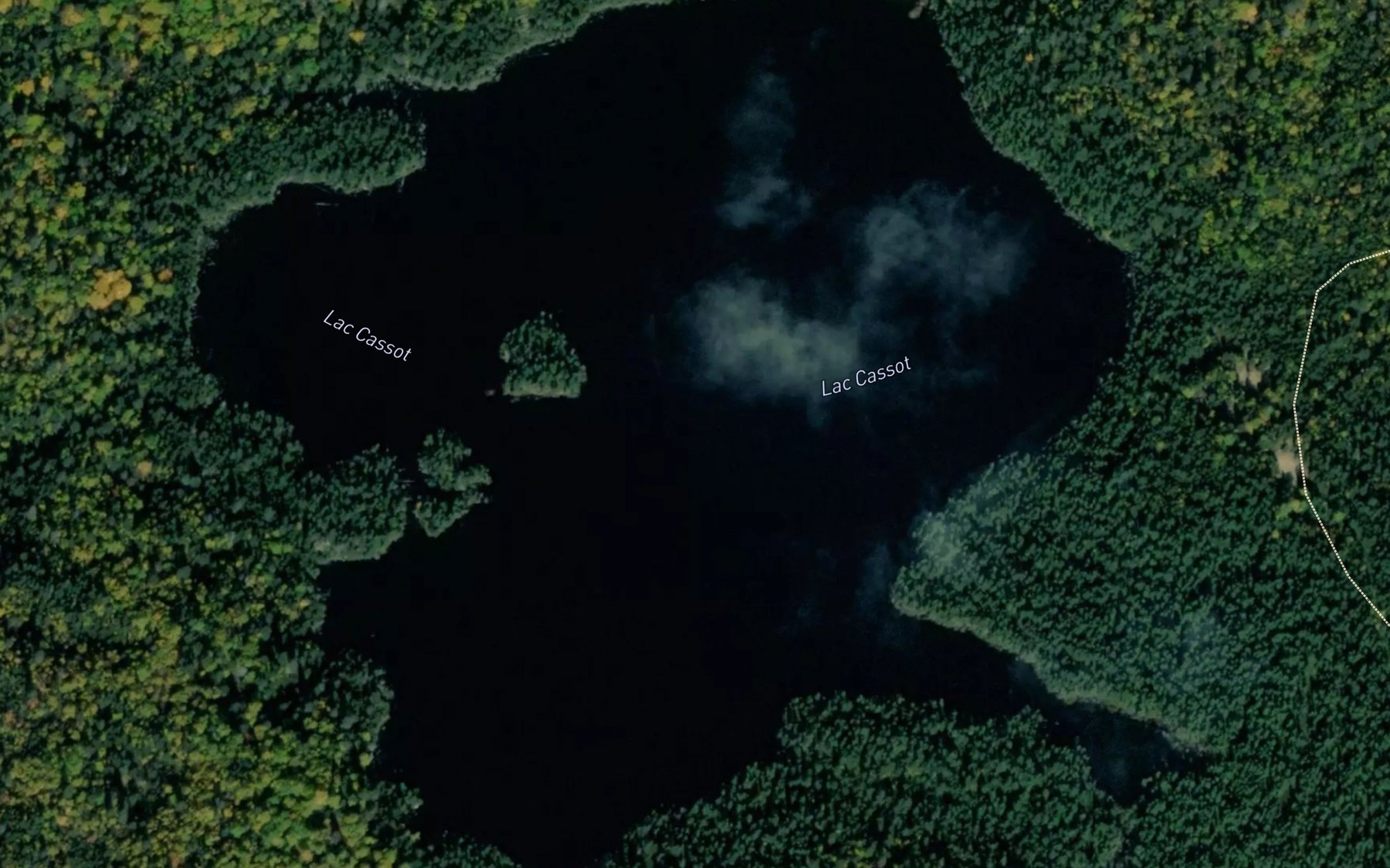 Satellite map of the Lac Cassot